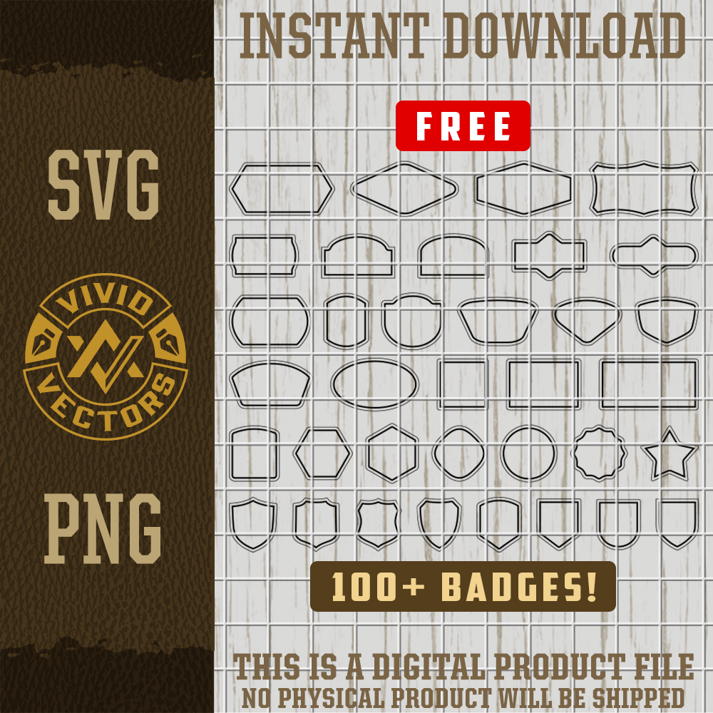 FREE Hat Patch Templates Badge Shape SVG Bundle