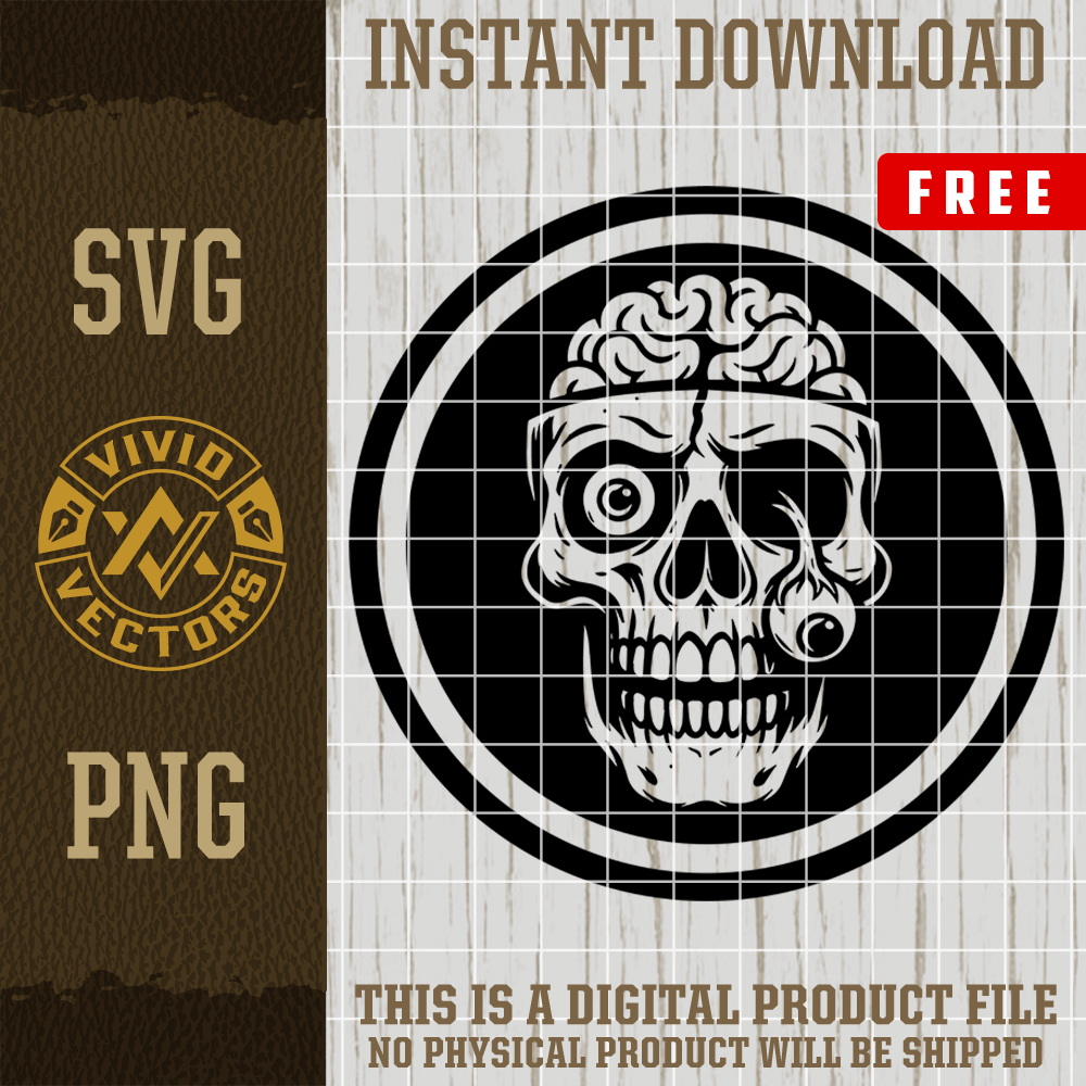 FREE zombie eyeball horror punk grunge svg png clipart