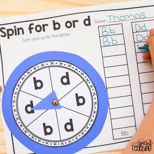 B and D Confusion Activities