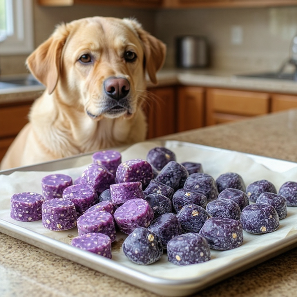 blueberry oat dog chews