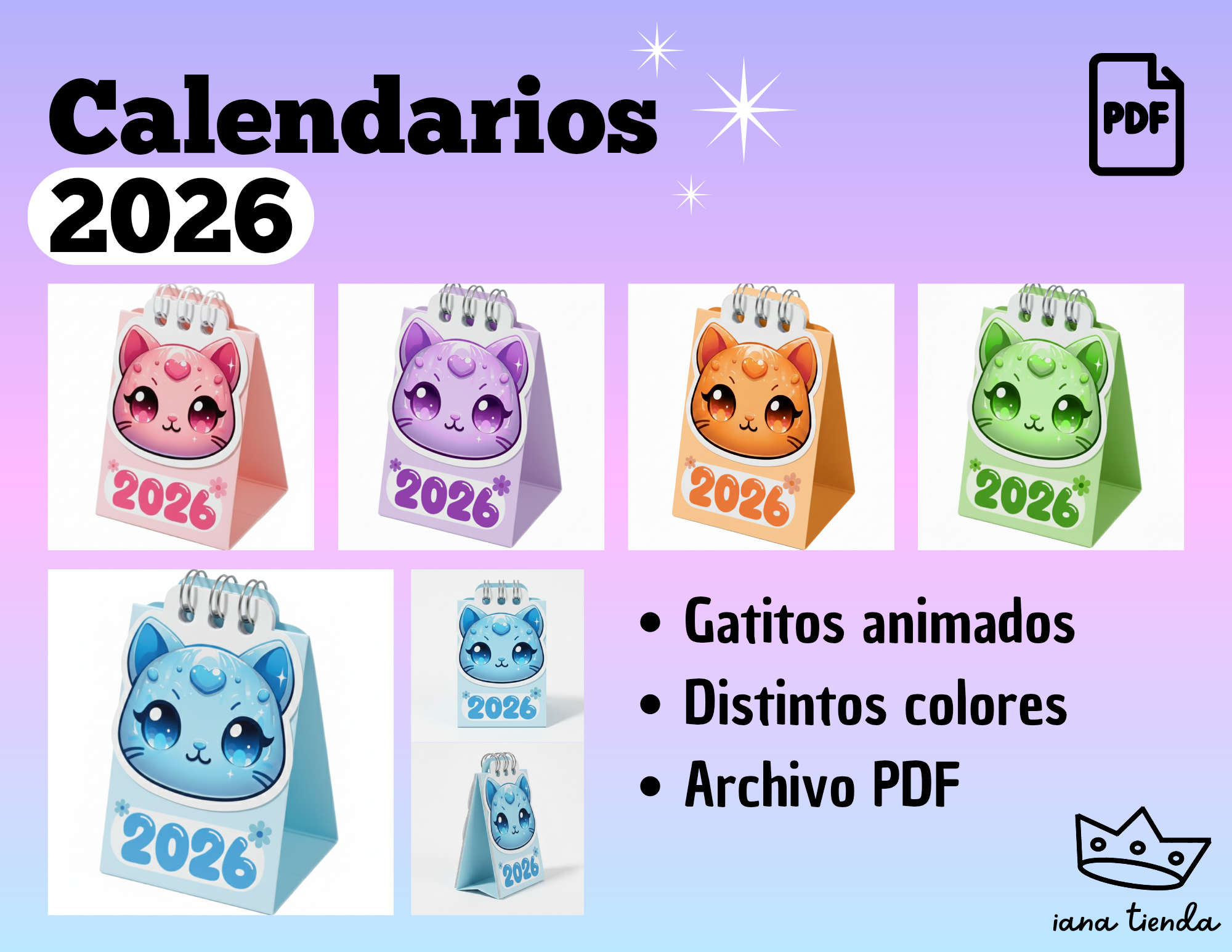 Calendarios 2026 de gatitos - Payhip
