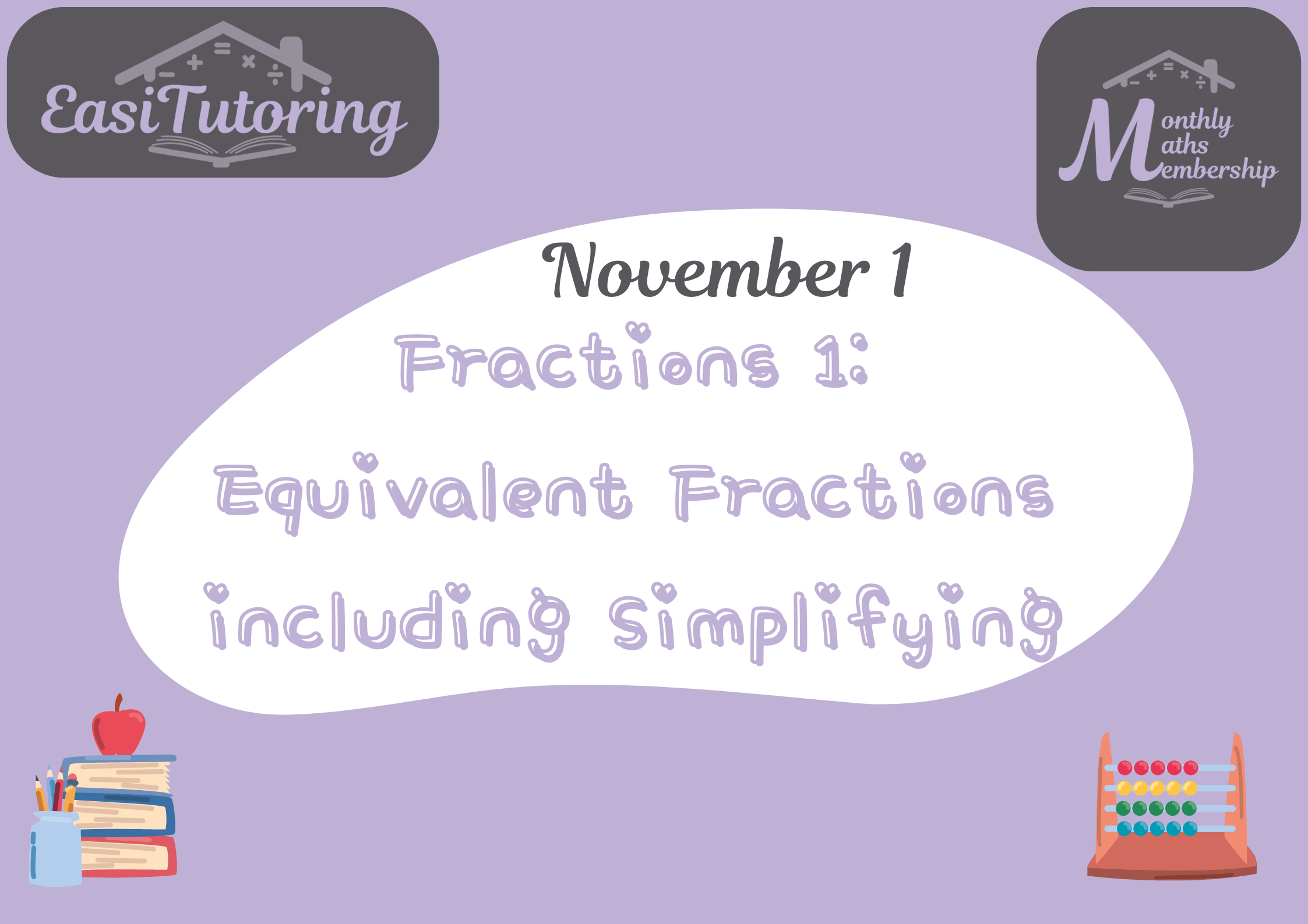 Fractions 1 - Equivalent Fractions including Simplifying - Payhip