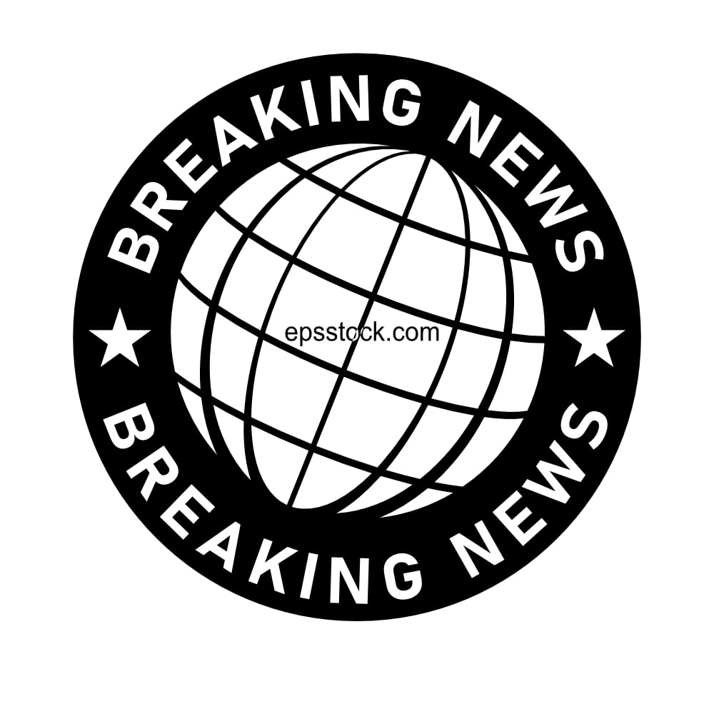 Breaking news earth symbol