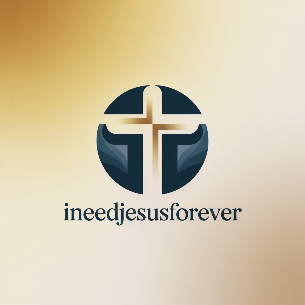 A clean, modern logo featuring a circular emblem with a stylized cross at the center. The cross combines dark teal arms with soft golden gradients that blend into a beige background, creating a warm, uplifting feel. Beneath the emblem, the brand name “ineedjesusforever” appears in a classic serif font. This design conveys Christian faith, hope and continuity—ideal for a faith‑based shop and ministry.
