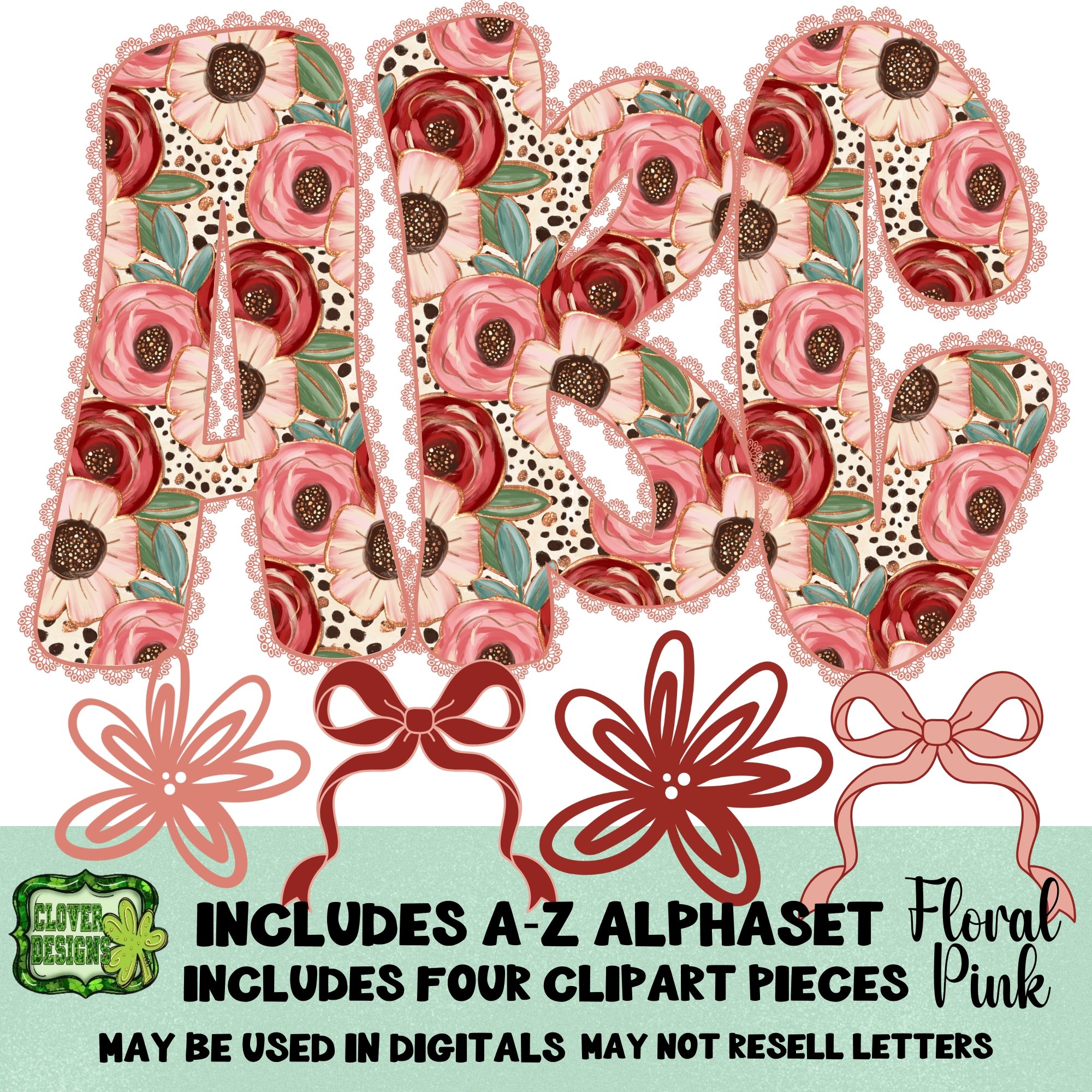 Floral Pink Alpha Set - Payhip