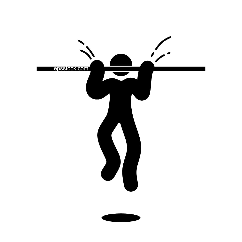 Doing Pull Ups Exercises On Crossbar