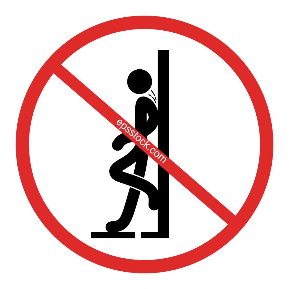 Do not lean against the wall or glass