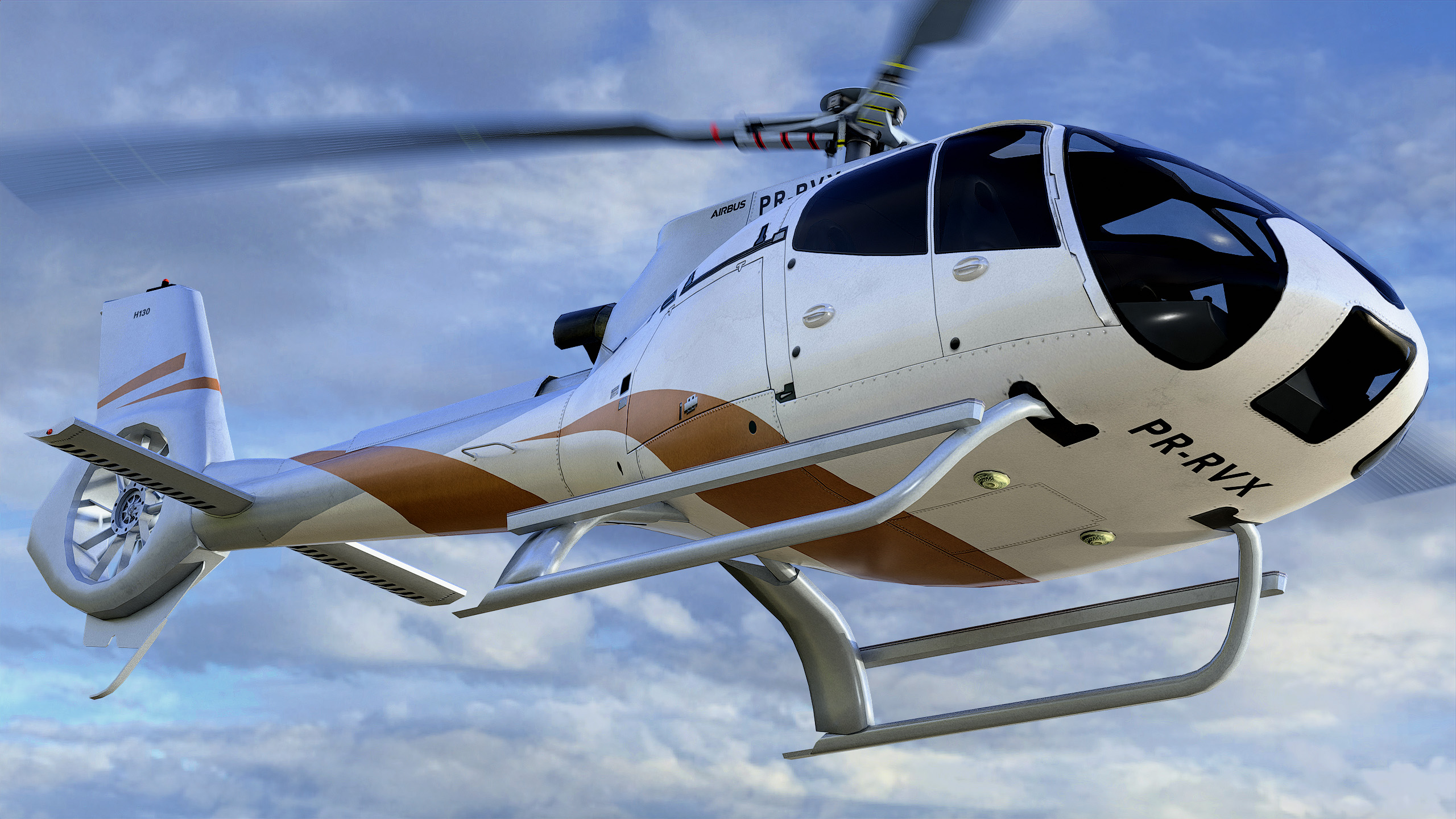 Animated Airbus H130 Helicopter 11 - Airbus Generic - Lowpoly LOD PBR