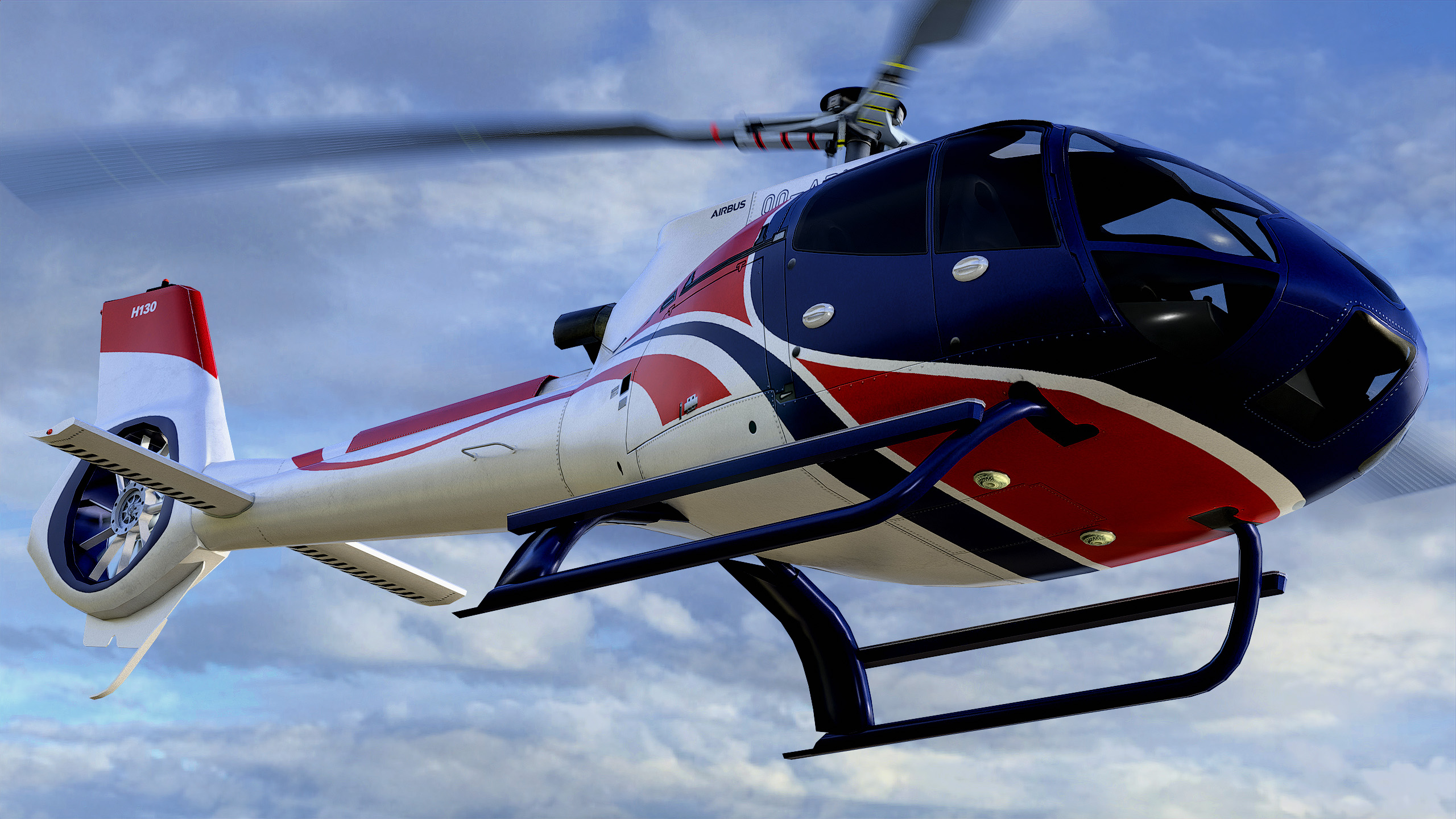 Animated Airbus H130 Helicopter 22 - Airbus Generic - Lowpoly LOD PBR