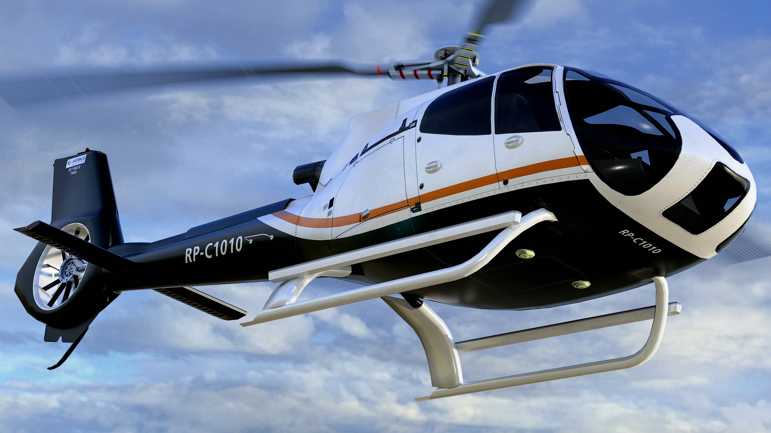 Animated Airbus H130 Helicopter 29 - Airbus Generic - Lowpoly LOD PBR