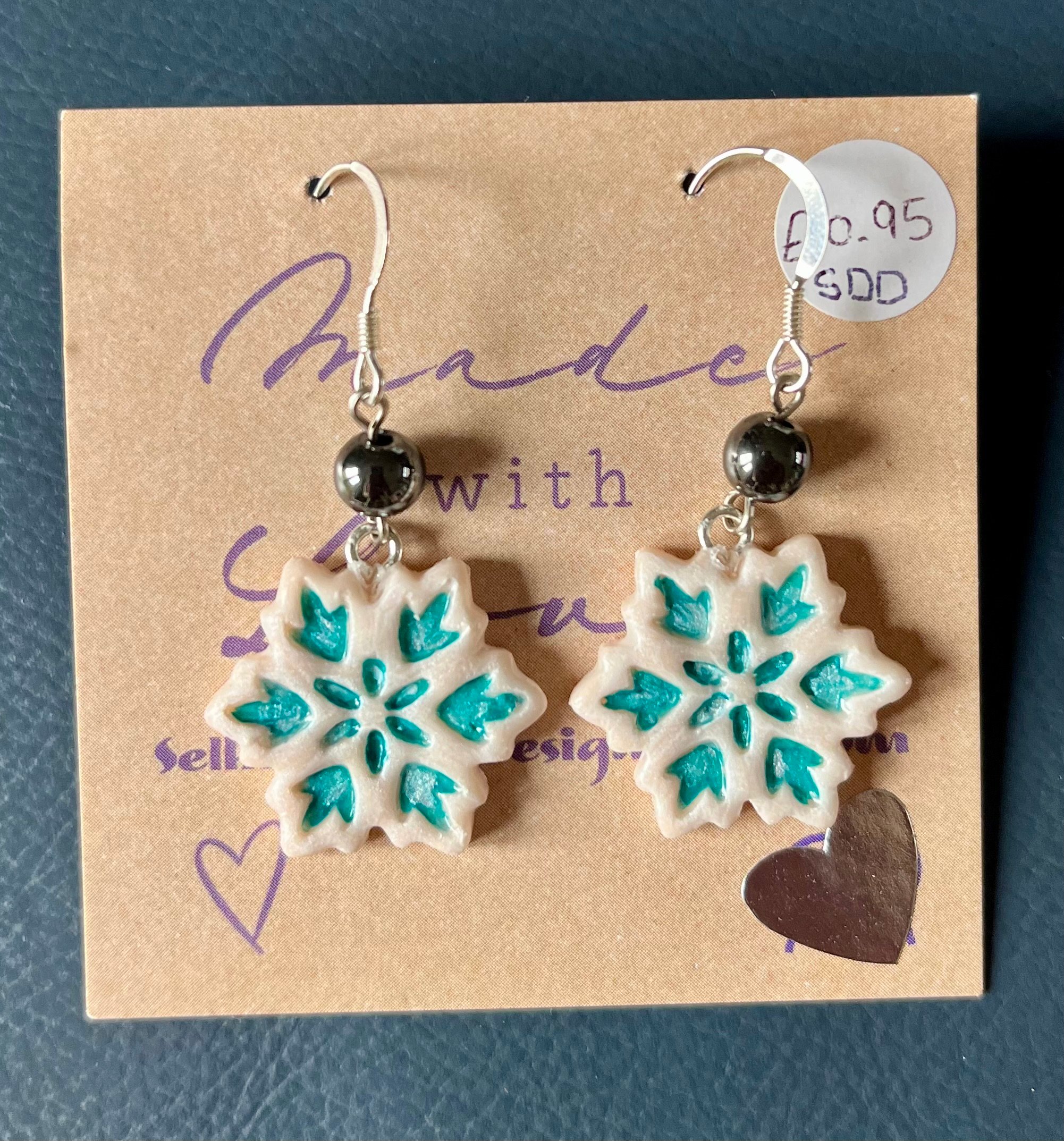 Snowflake sterling silver earrings - Payhip