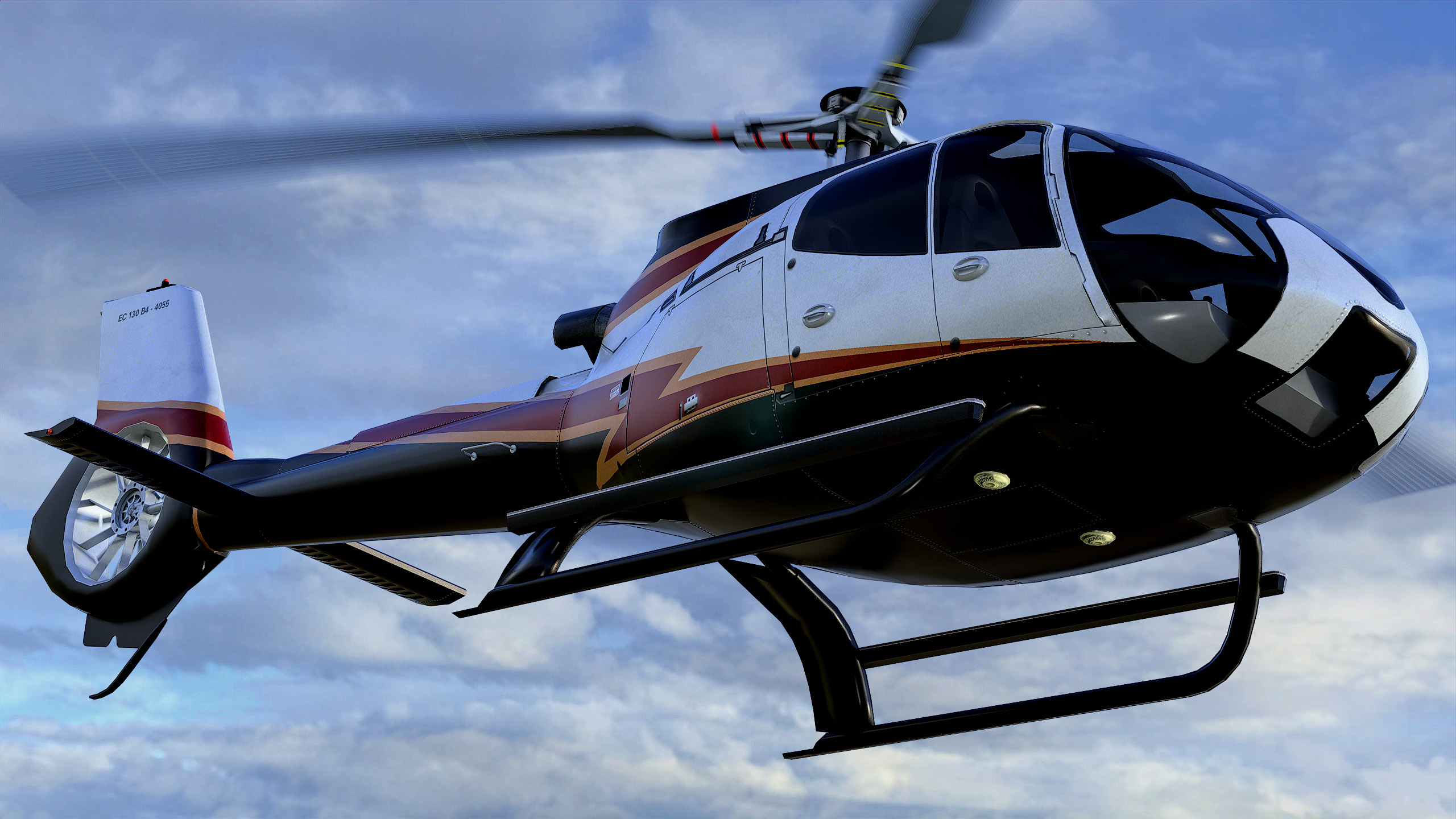 Animated Airbus H130 Helicopter 25 - Airbus Generic - Lowpoly LOD PBR