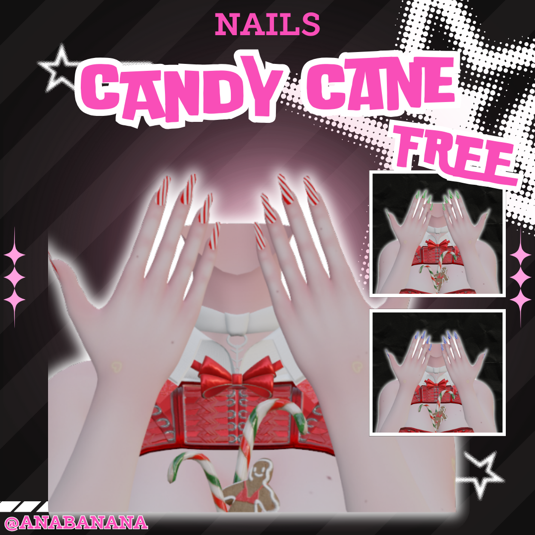 🍬 Candy Cane Nails | Vrbase FREE