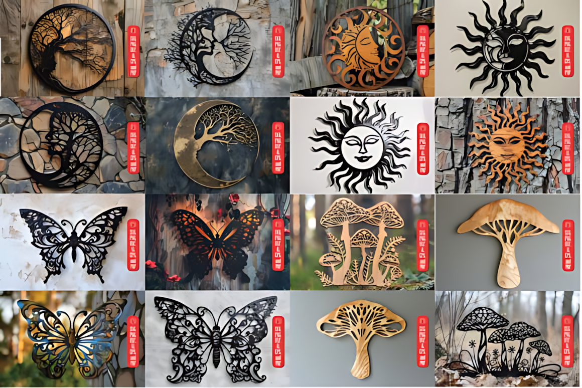 Fantasy-themed SVG collection for laser cutting — dragon, star, and ethereal designs in multi-format files, perfect for boutique decor, cosplay props, and artisan markets.
