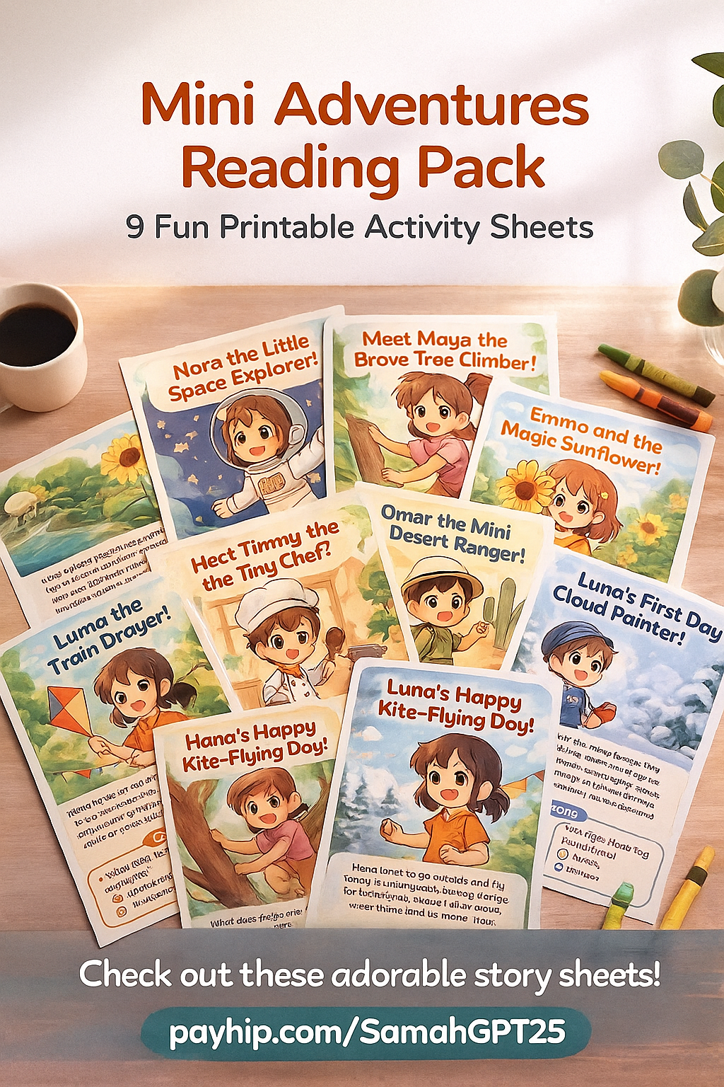 Mini Adventures Reading Pack – 9 Fun Printable Activity Sheets