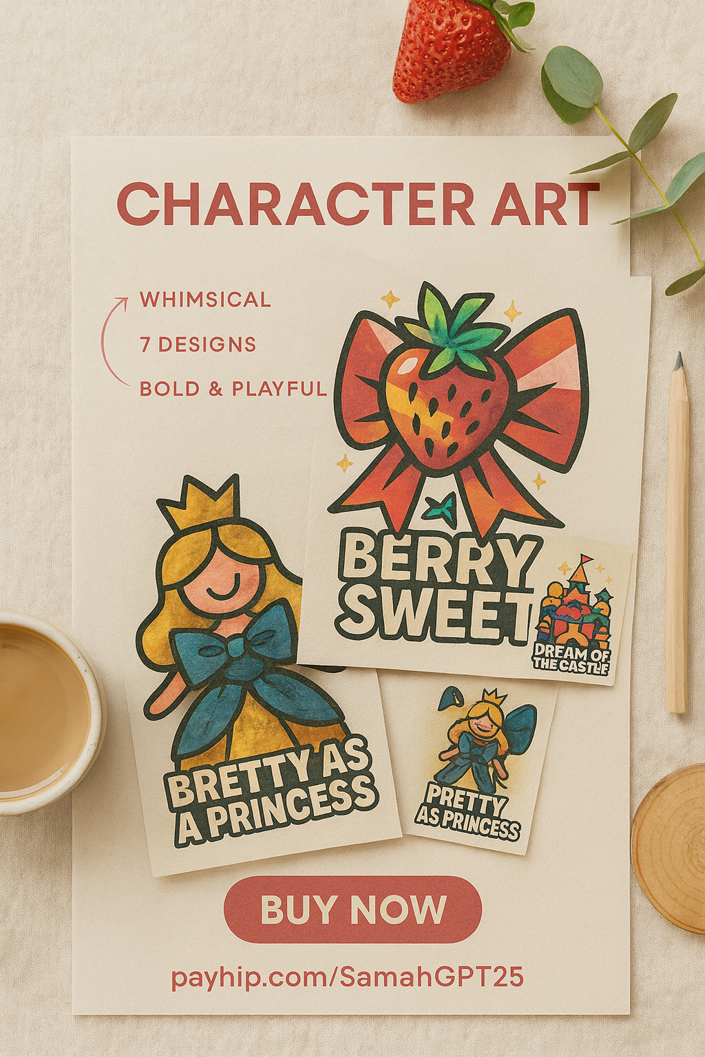 Whimsical Character Art Pack – 7 Bold & Playful Designs