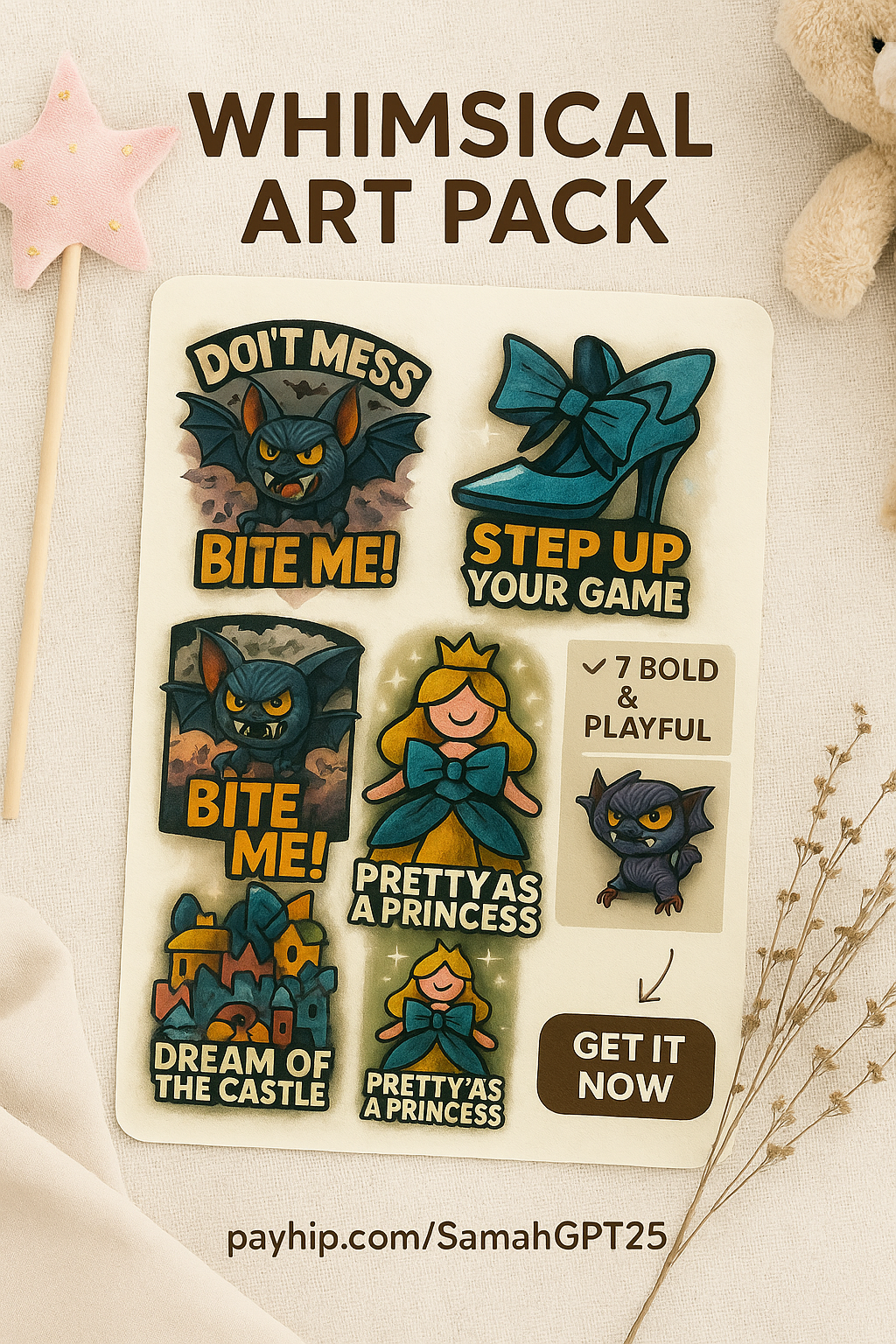 Whimsical Character Art Pack – 7 Bold & Playful Designs