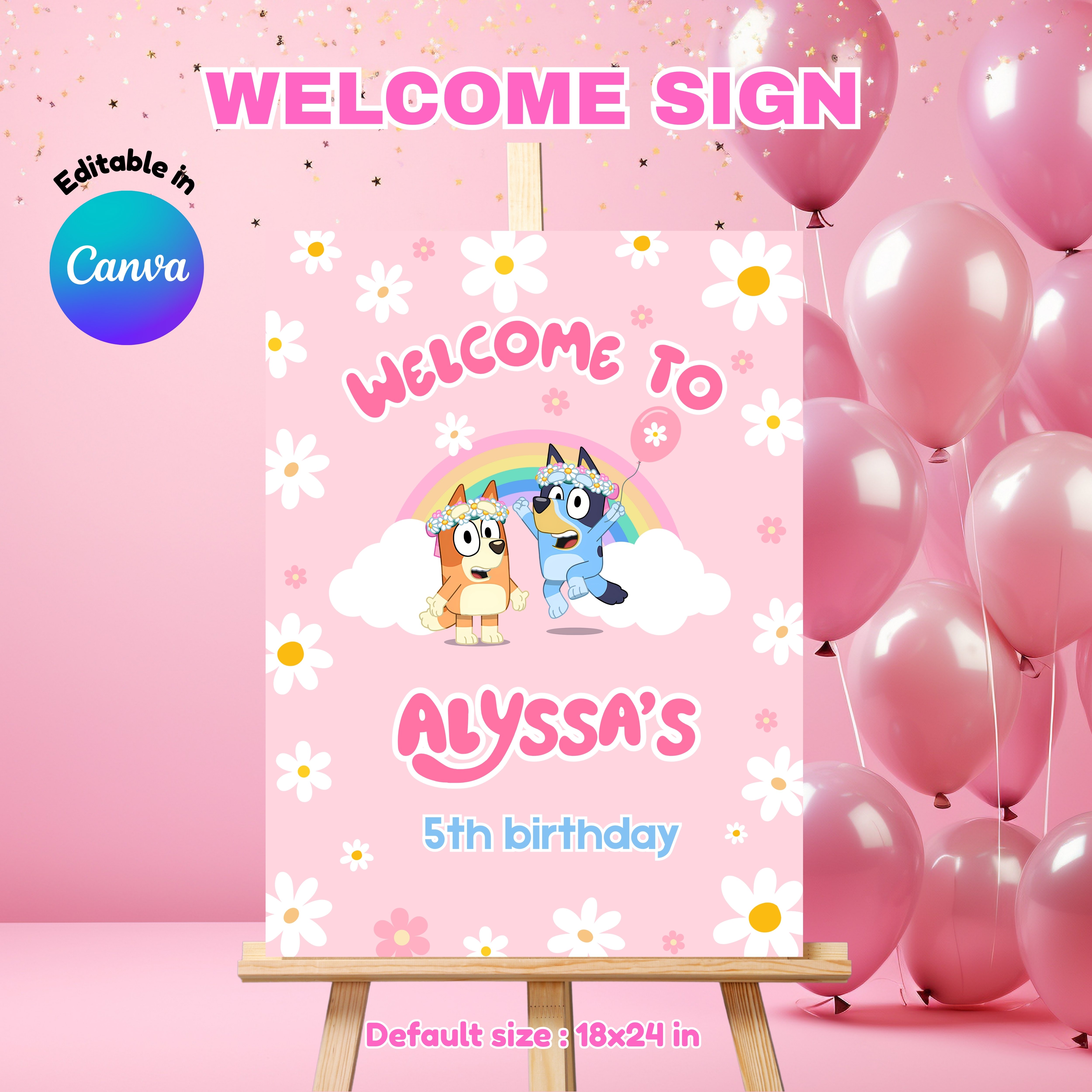 Bluey Birthday Welcome Sign [WS1] - Payhip