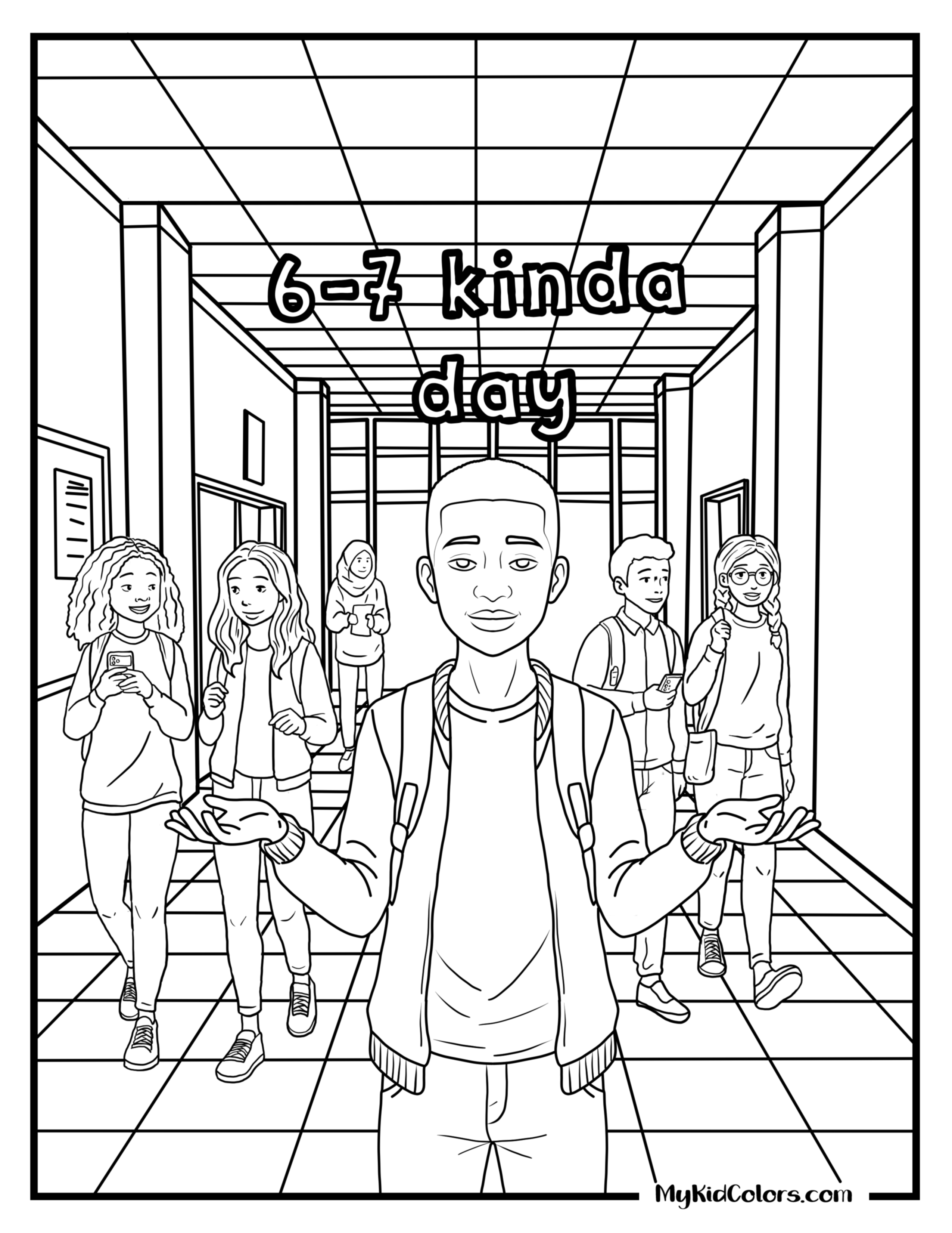 15 Free Hand-Drawn 6–7 Coloring Pages – Viral Brainrot Meme-Inspired