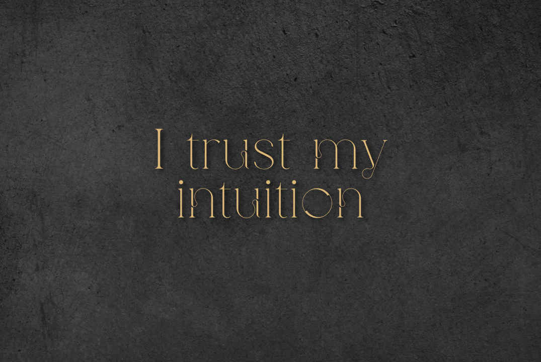I trust my intuition affirmation card