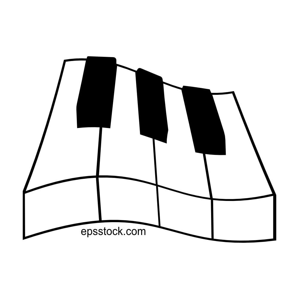 piano keyboard wave