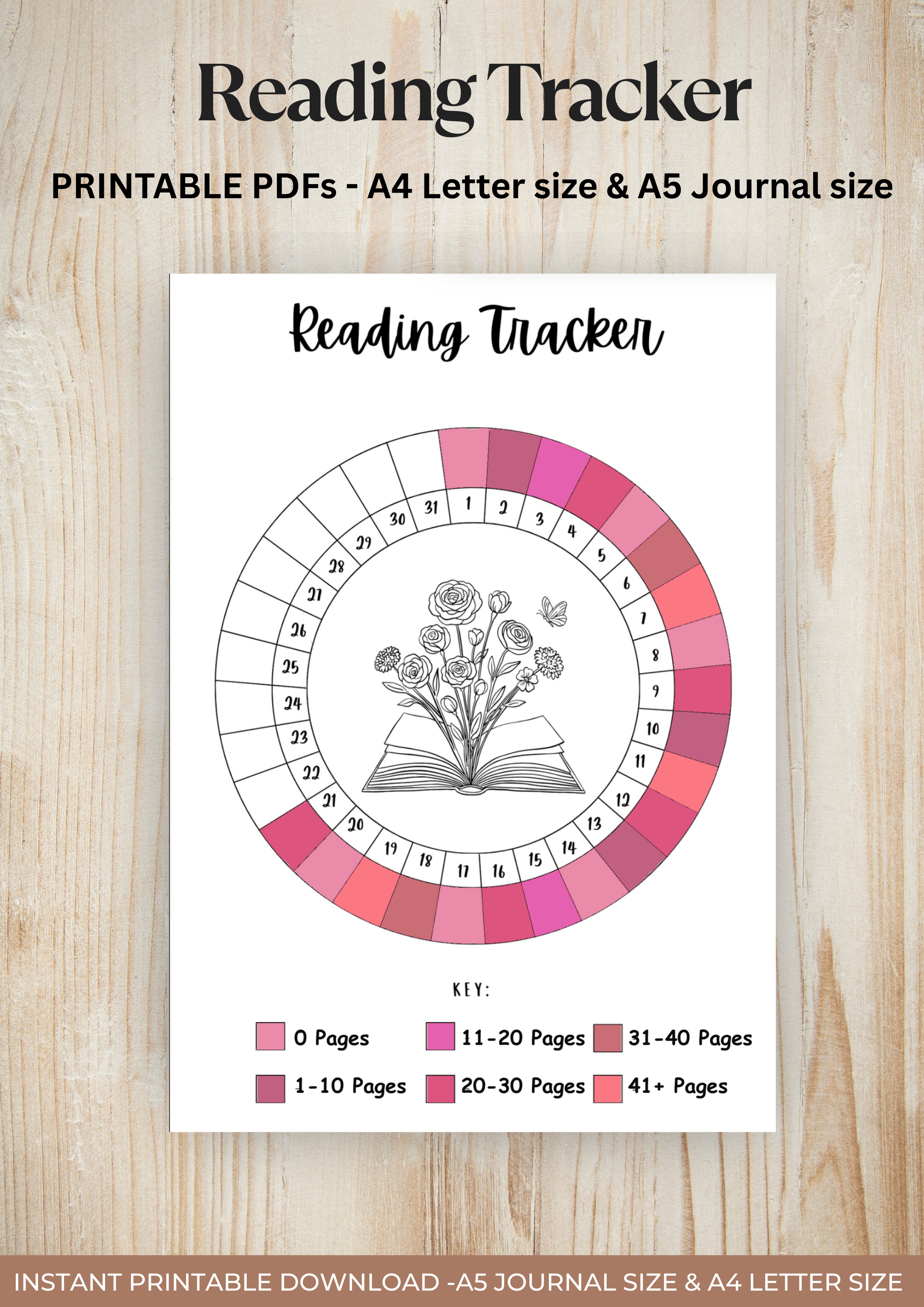 Reading Tracker - A4 Letter Size & A5 Journal Size - Payhip