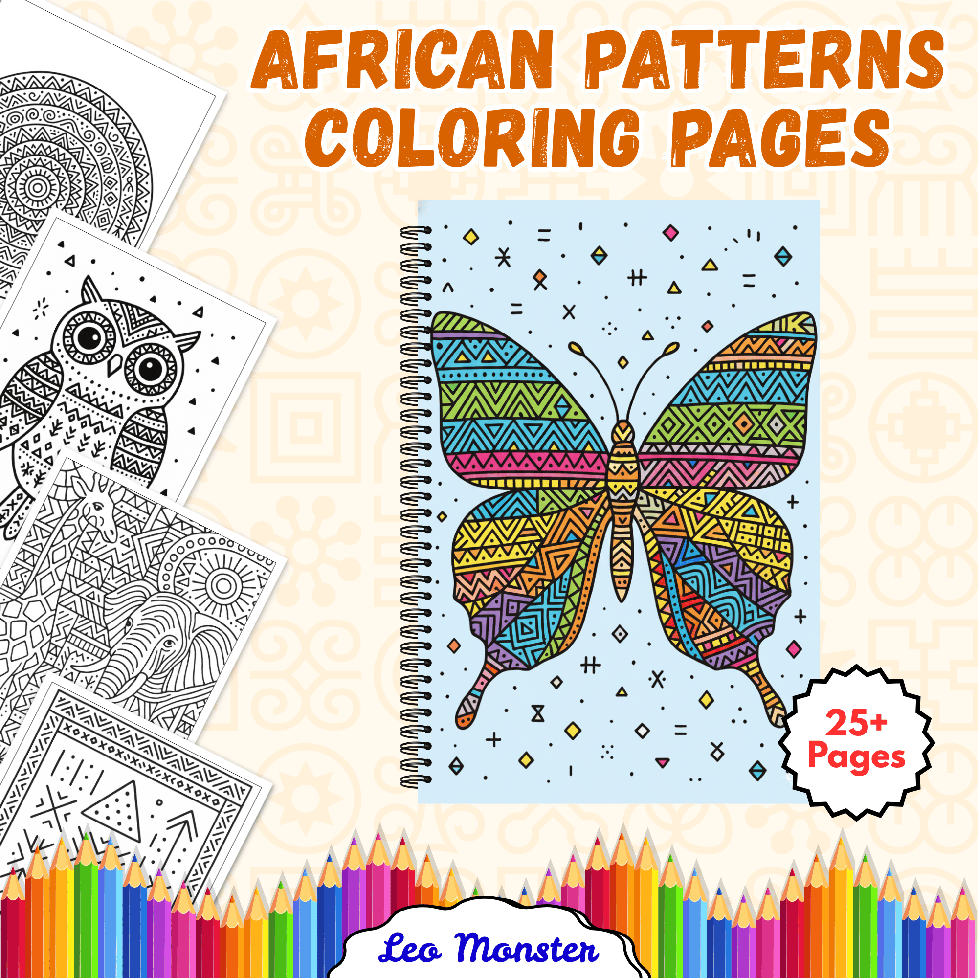 25 African Patterns Coloring Pages PDF - Payhip