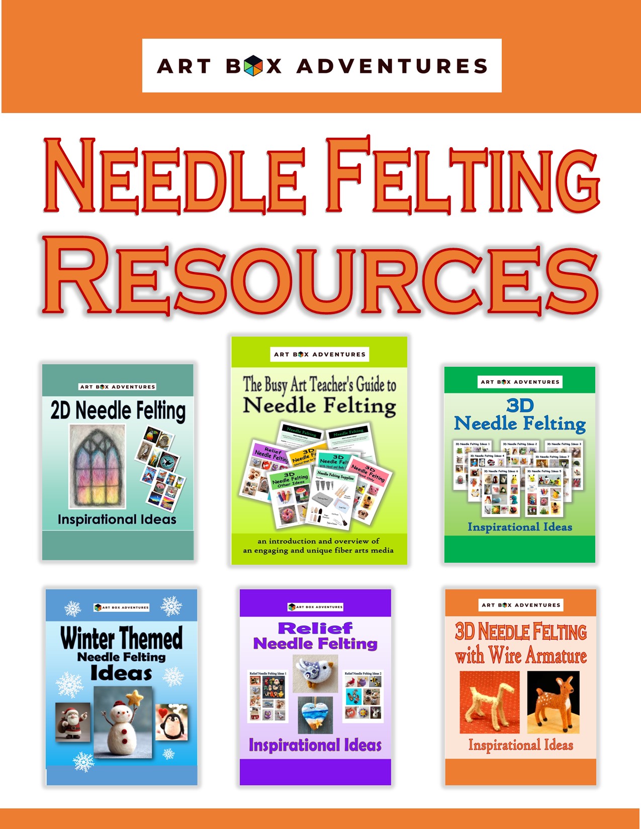 NEEDLE FELTING BUNDLE with Busy Art Teacher's Guide to Needle Felting ...
