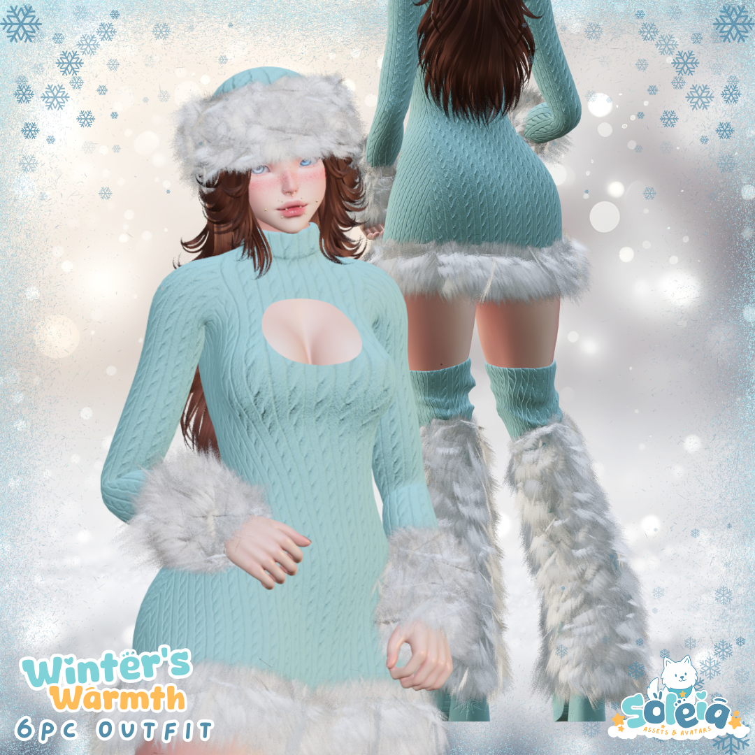 Winter's Warmth - 6pc Cozy Dress Outfit Set