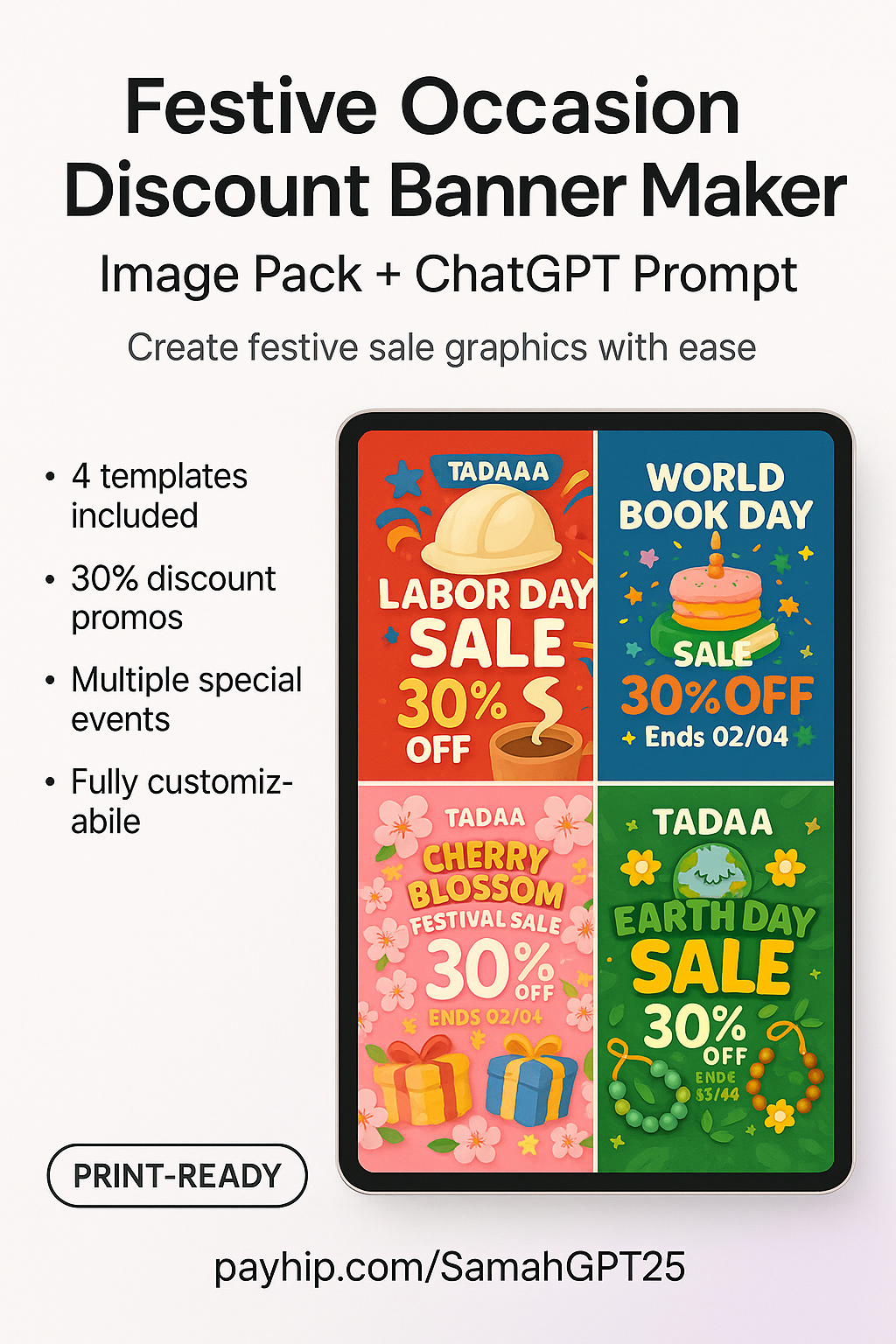 Instant Festive Sale Banners – Image Pack + ChatGPT Prompt