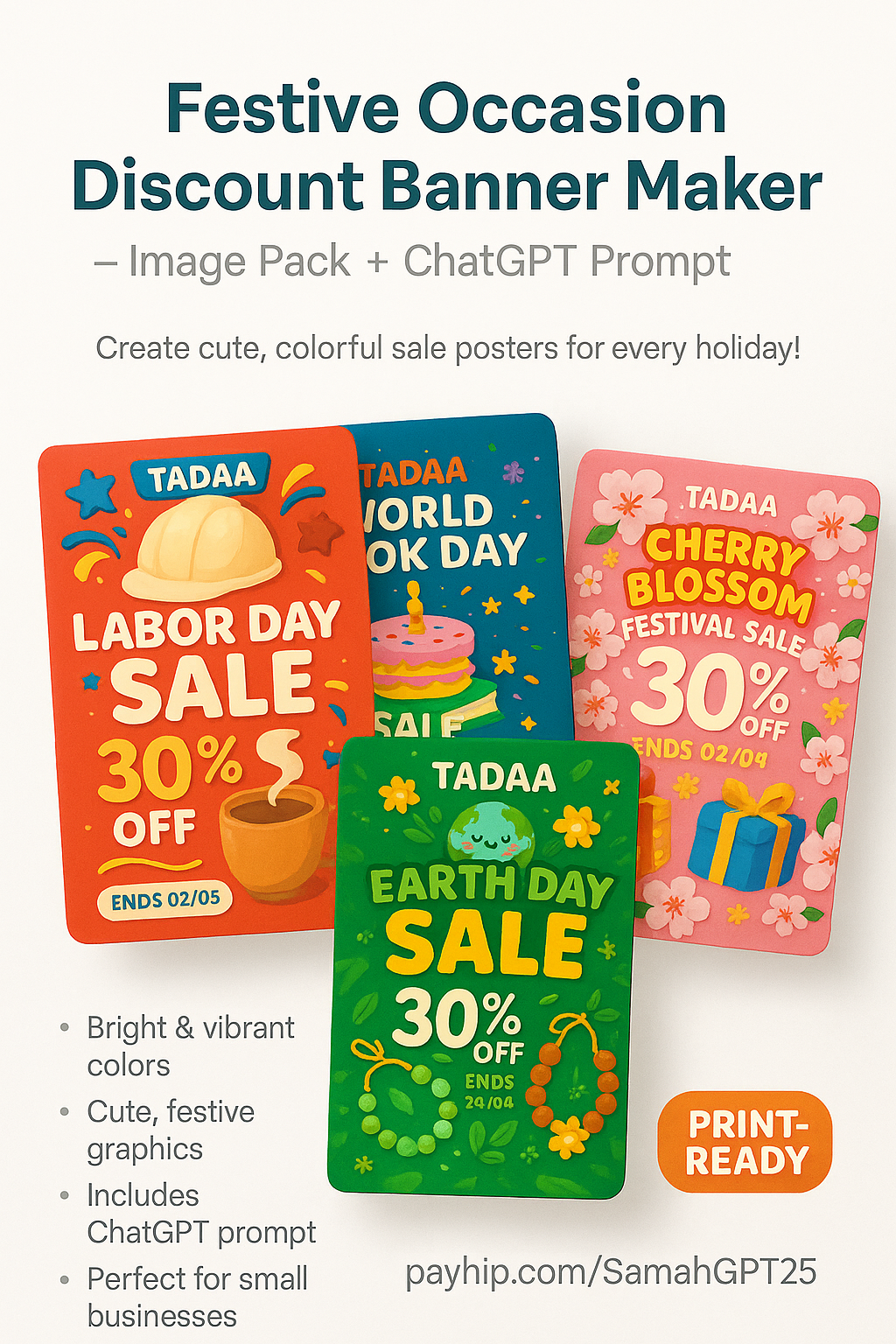 Instant Festive Sale Banners – Image Pack + ChatGPT Prompt