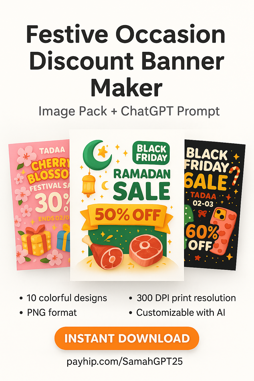 Instant Festive Sale Banners – Image Pack + ChatGPT Prompt