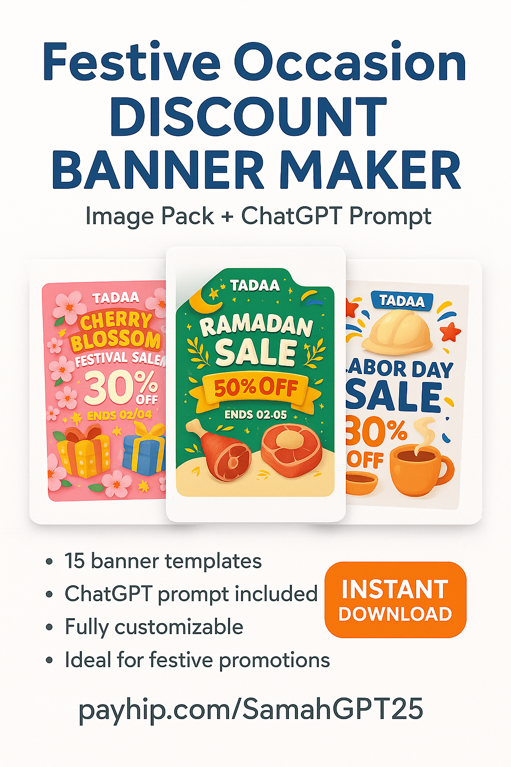 Instant Festive Sale Banners – Image Pack + ChatGPT Prompt