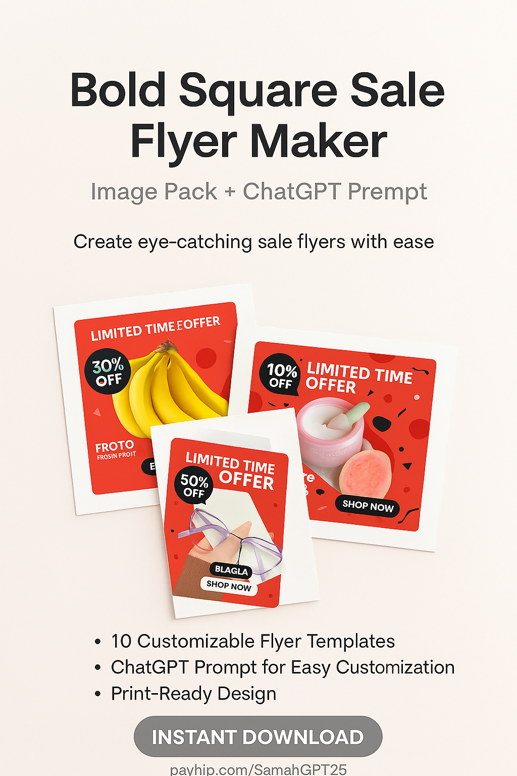 Bold Instagram Sale Flyers That Actually Sell (Image Pack + ChatGPT Prompt)