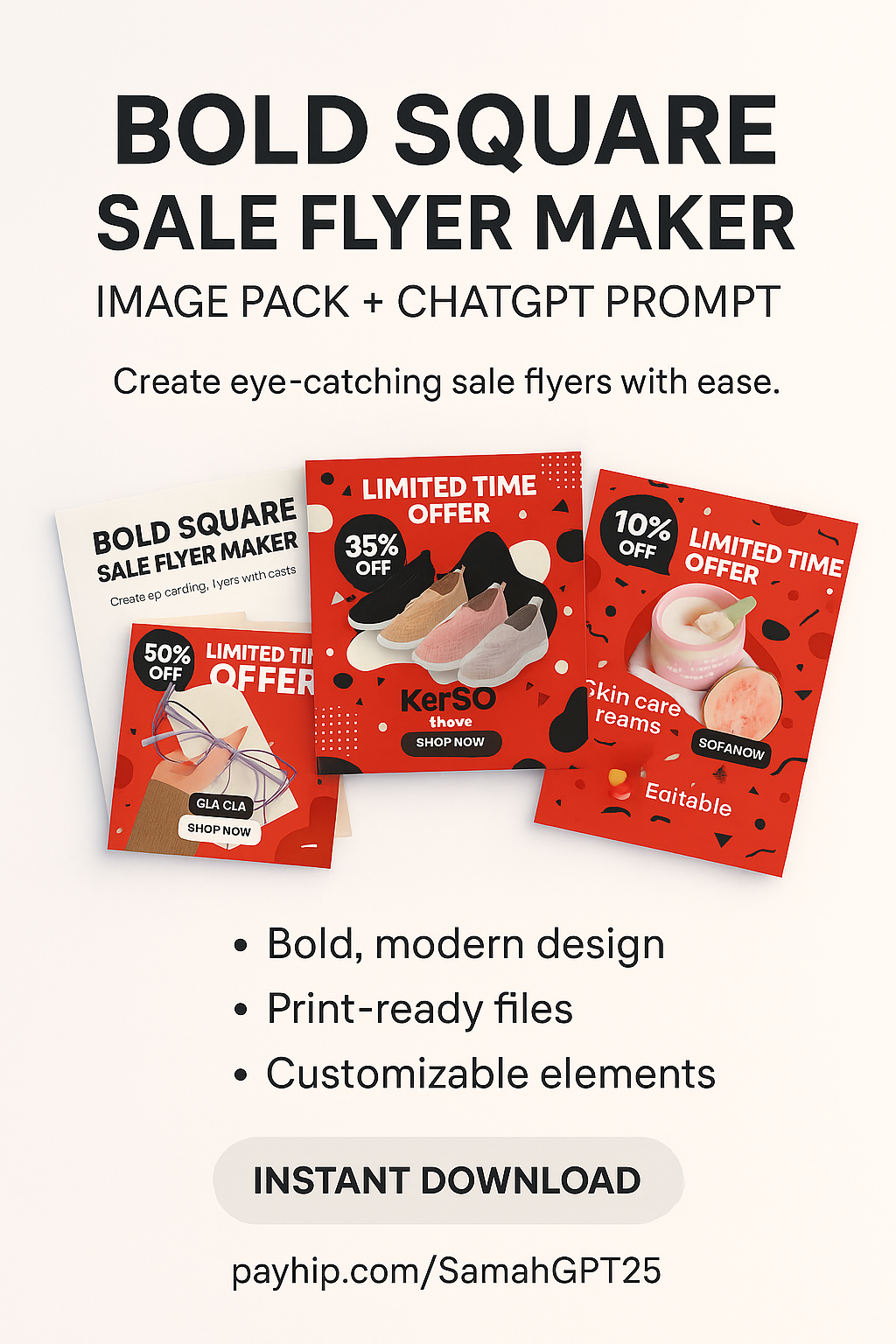 Bold Instagram Sale Flyers That Actually Sell (Image Pack + ChatGPT Prompt)