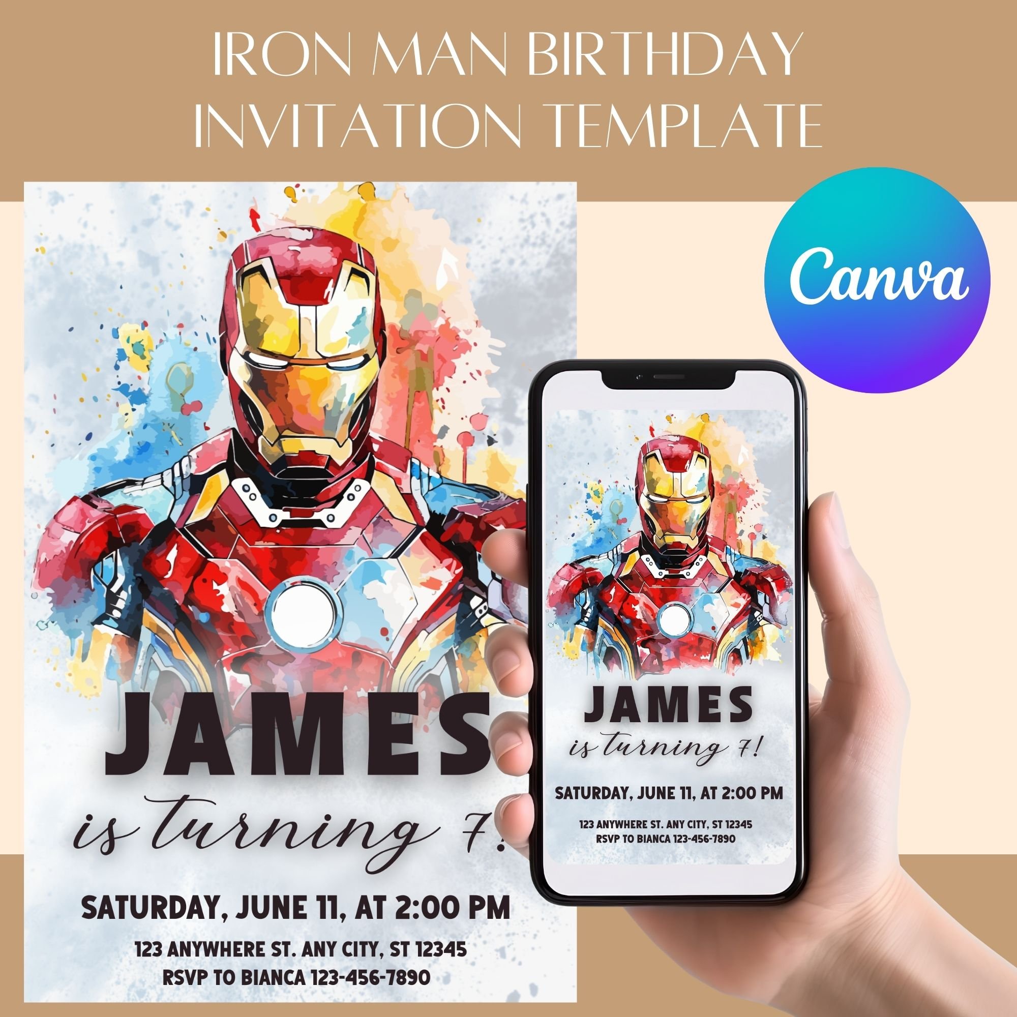 Iron Man Theme Invitation Template - Payhip