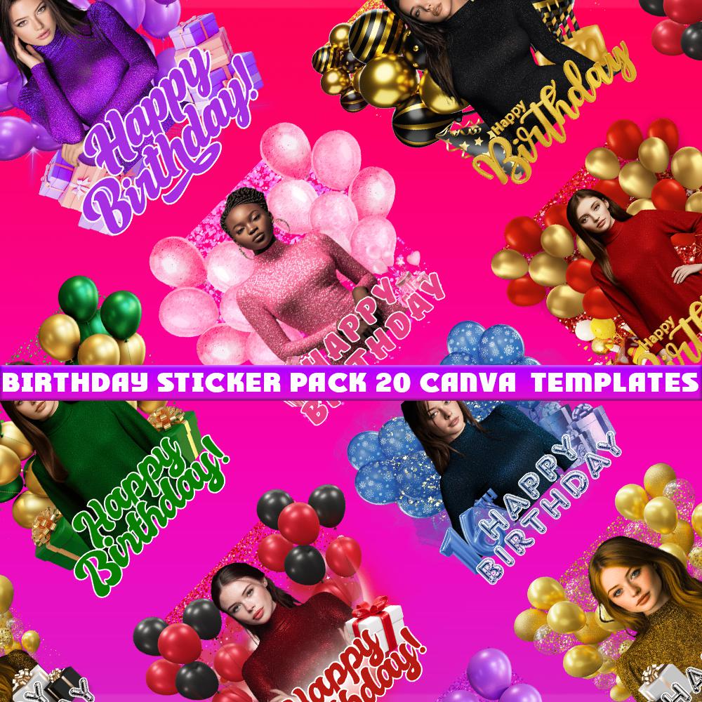 cup sticker template, birthday cup design, editable canva template, styrofoam cup sticker, mug design, party cup labels, printable birthday labels, canva birthday template, cup wrap template, party favors digital