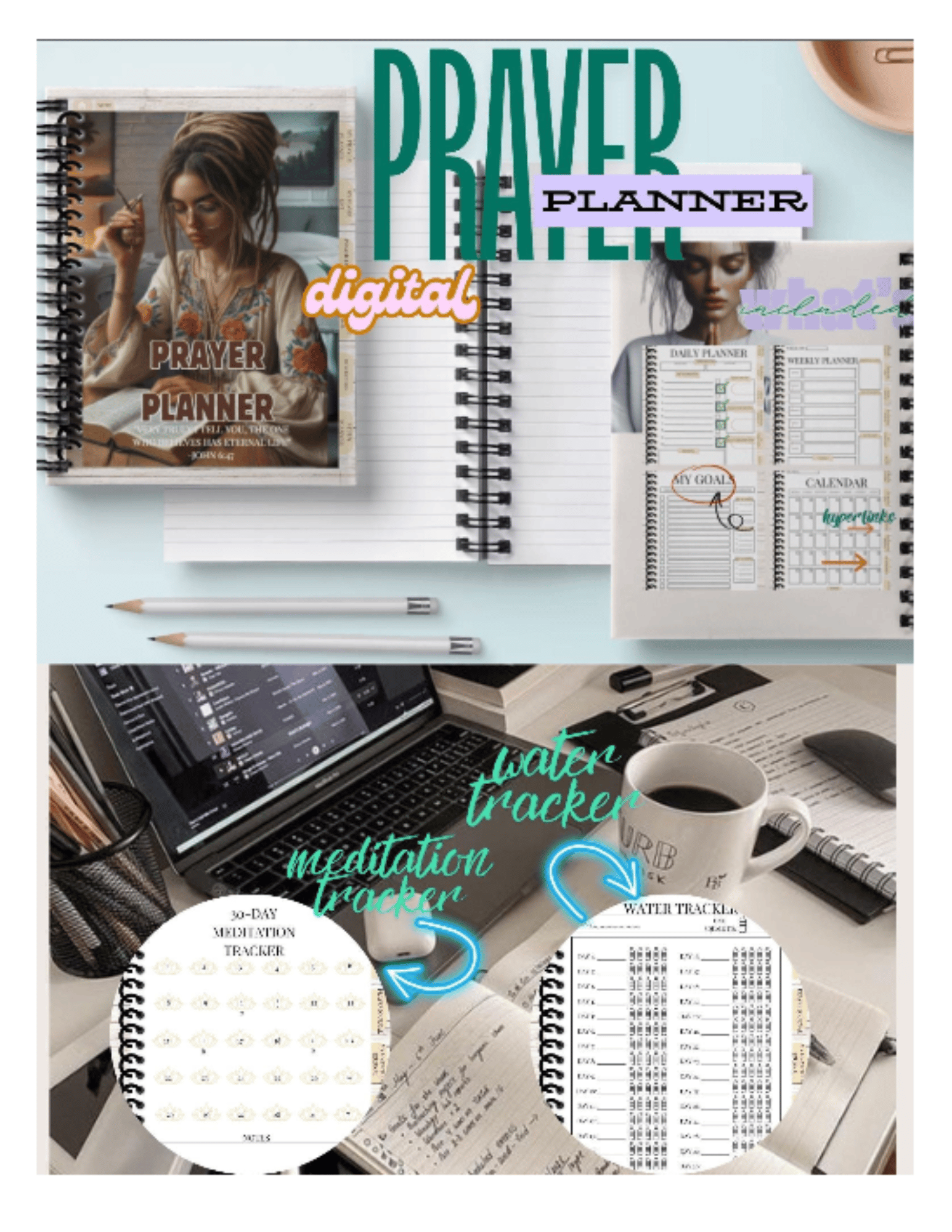 Digital Prayer Planner and Gratitude Journal Bundle - Payhip