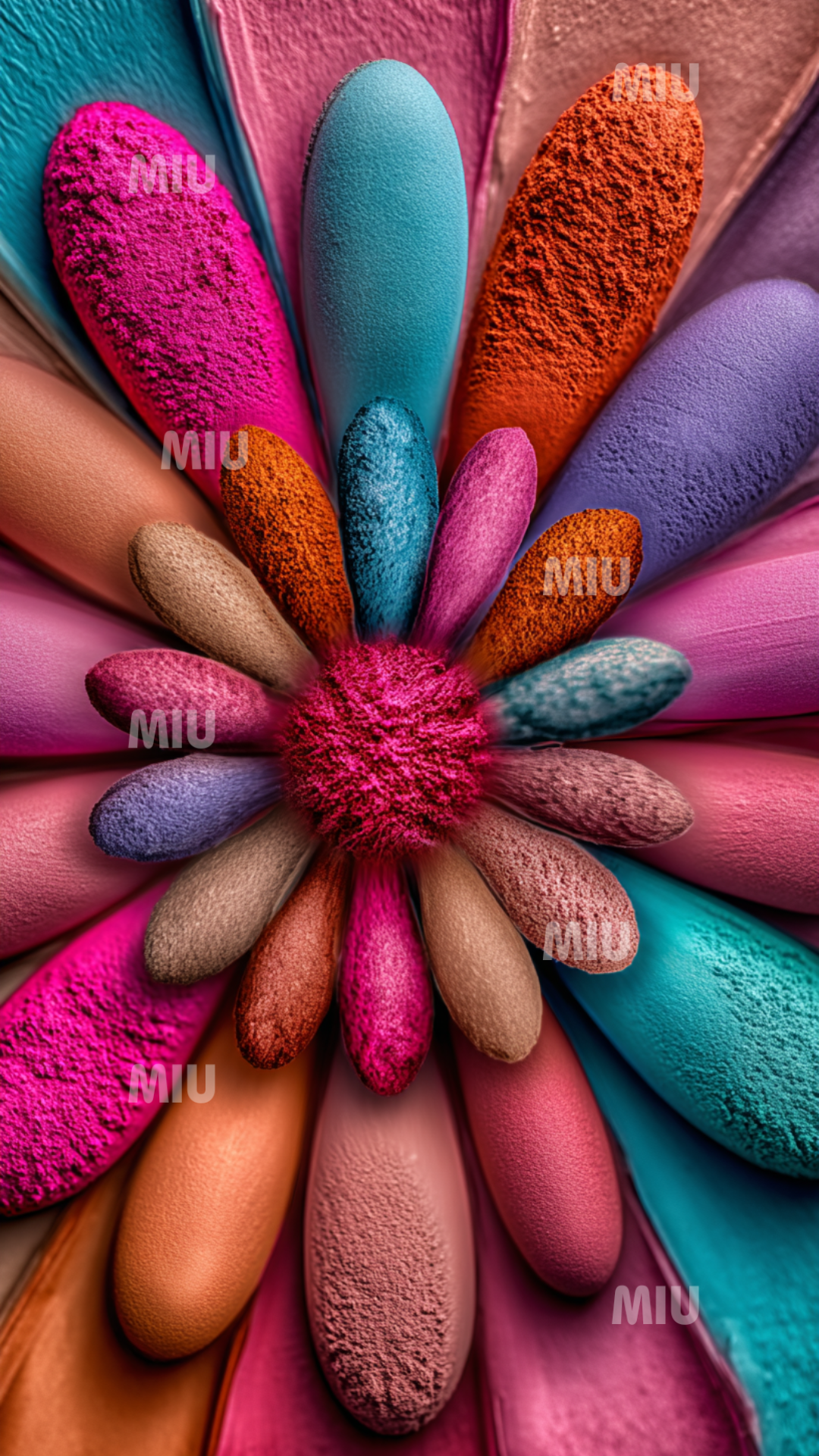 Fleur douce et texturée en pigments pastel, motif floral élégant.