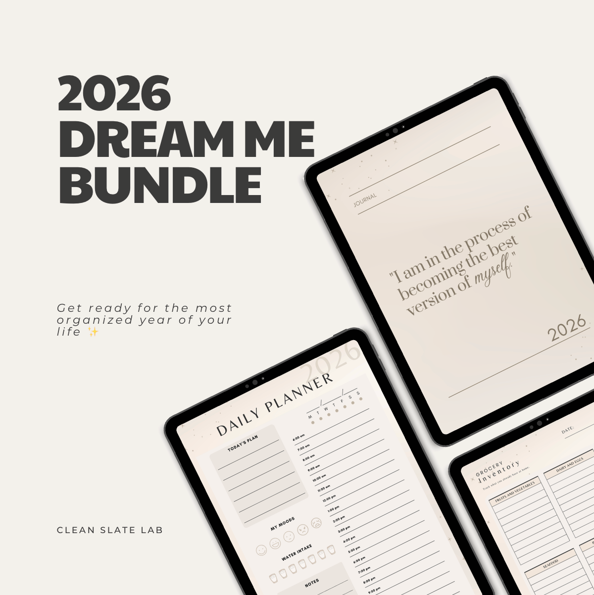2026 Dream Me Ultimate Planner Bundle | 88-Page Aesthetic Life Planner ...