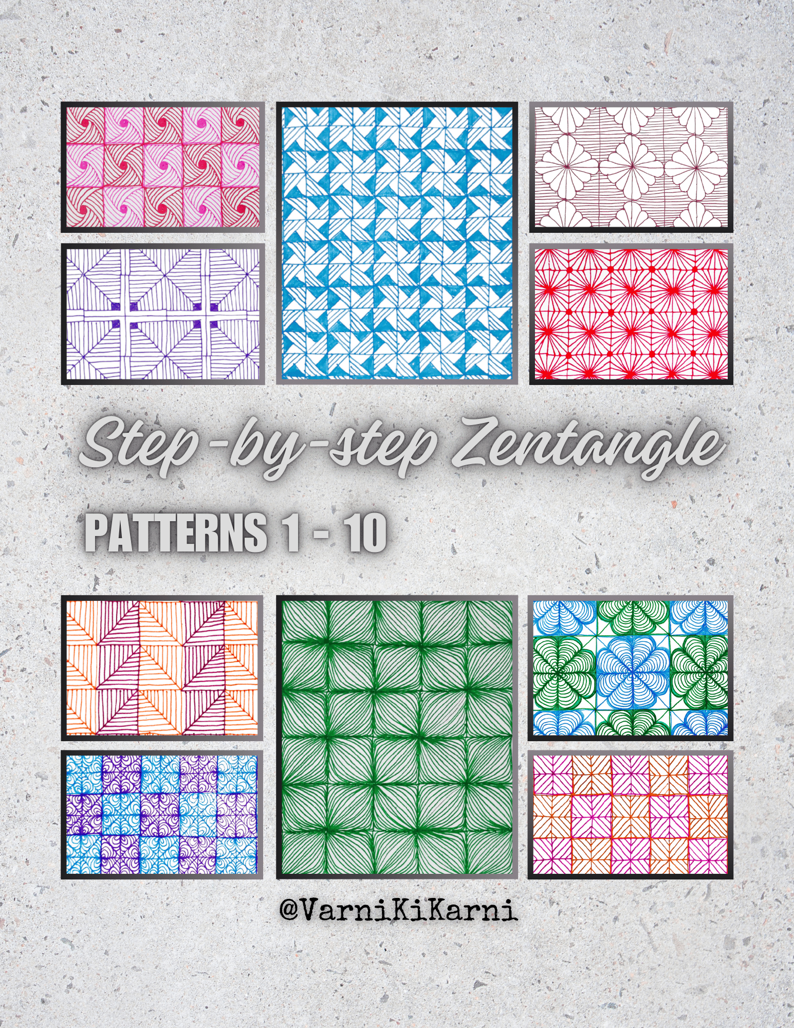 Step-by-Step Zentangle: Patterns 1-10 : Portrait - Payhip