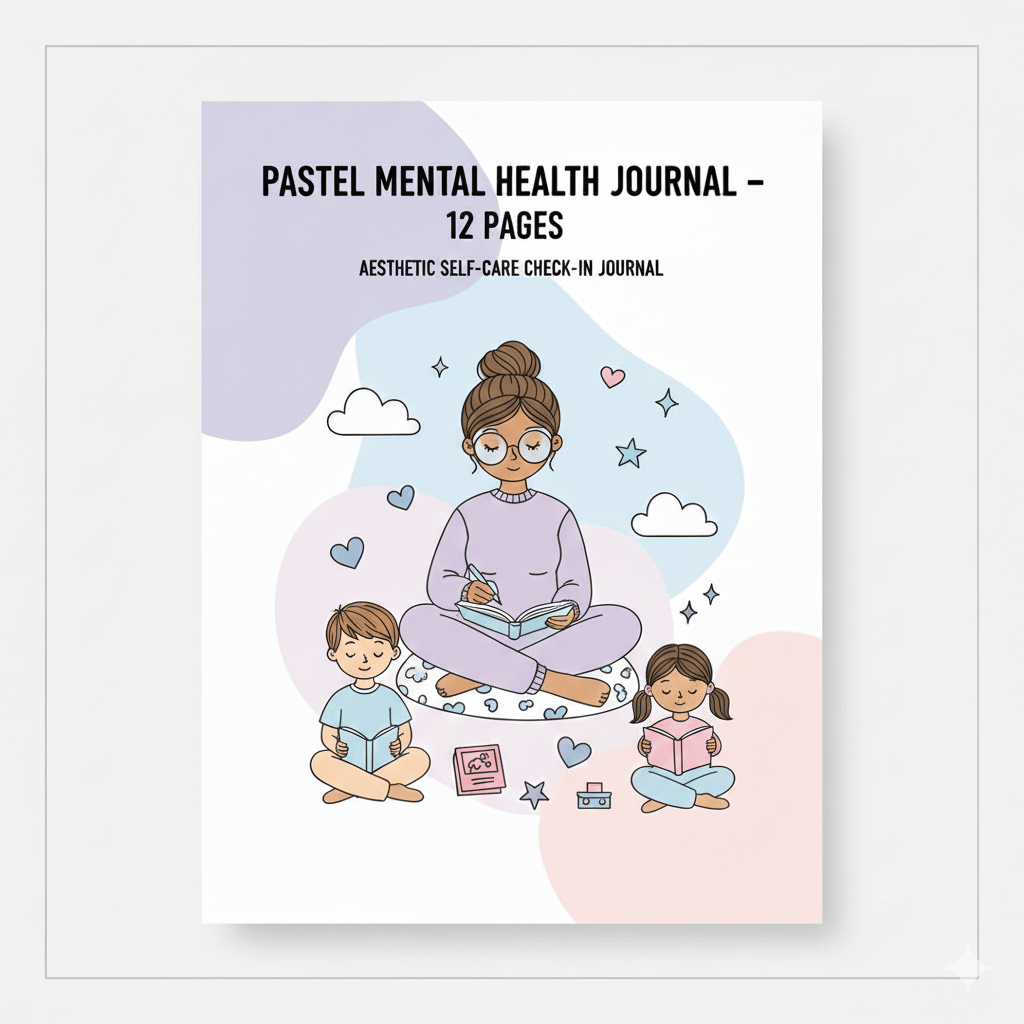 Pastel Doodle Mental Health Journal – 12 Page Self-Care Check-In Pack - Payhip