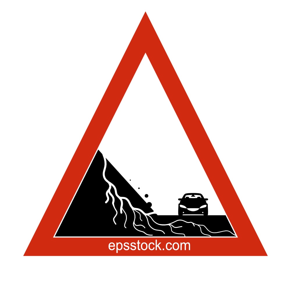 danger of landslide sign