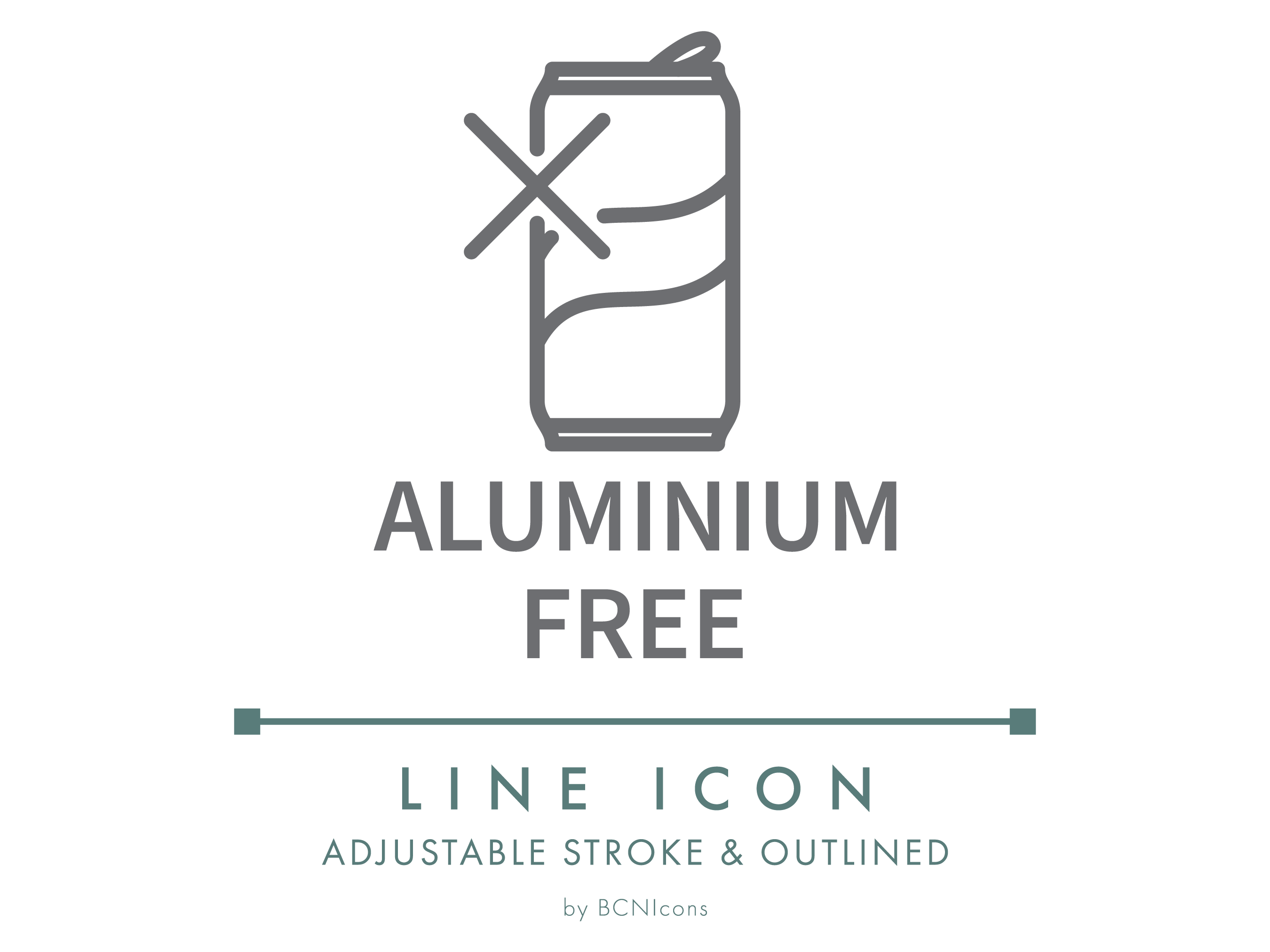 ALUMINIUM FREE Line Icon