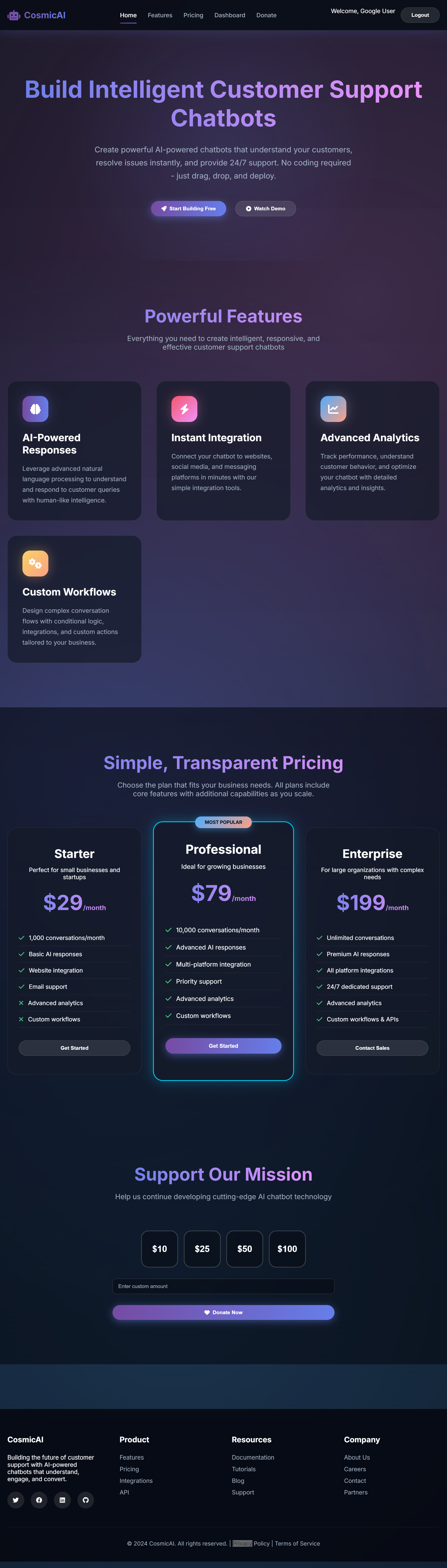 Cosmic AI Chatbot Builder - Payhip