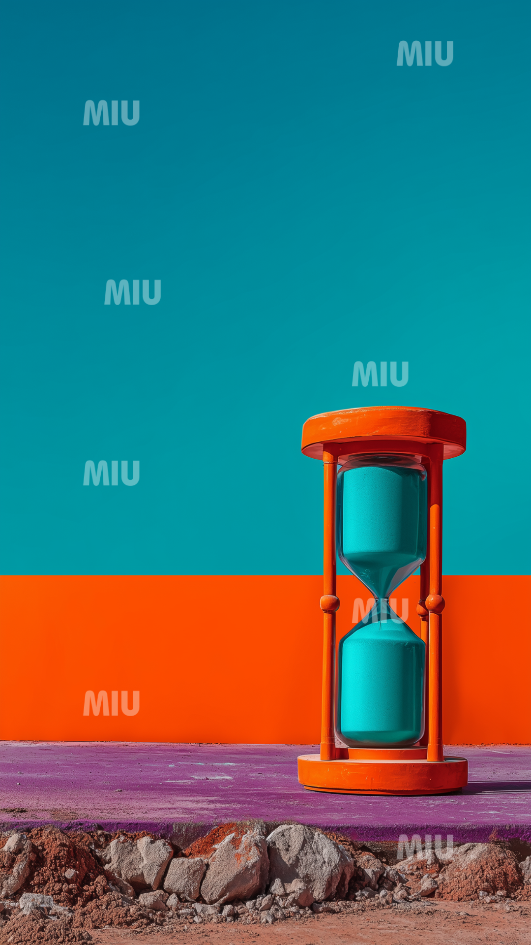 Sablier coloré symbolisant le temps qui s’écoule avec sens, l’alignement intérieur et la gestion du temps pour entrepreneuse créative.