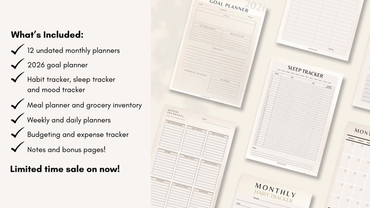 2026 Dream Me Ultimate Planner Bundle | 88-Page Aesthetic Life Planner ...