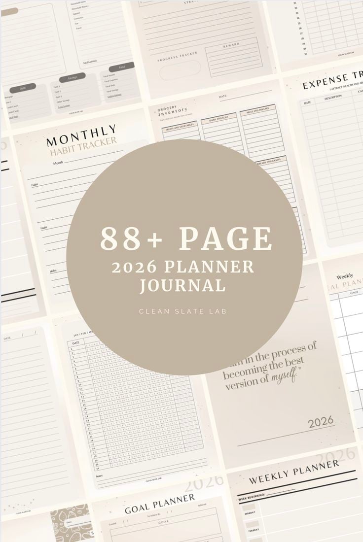 2026 Dream Me Ultimate Planner Bundle | 88-Page Aesthetic Life Planner ...