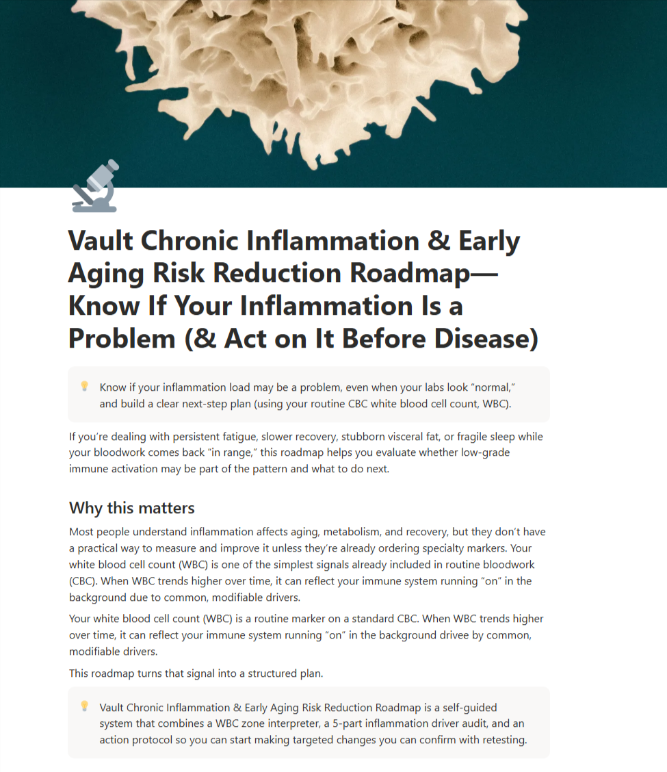 Vault Chronic Inflammation & Early Aging Risk Reduction System — Know ...