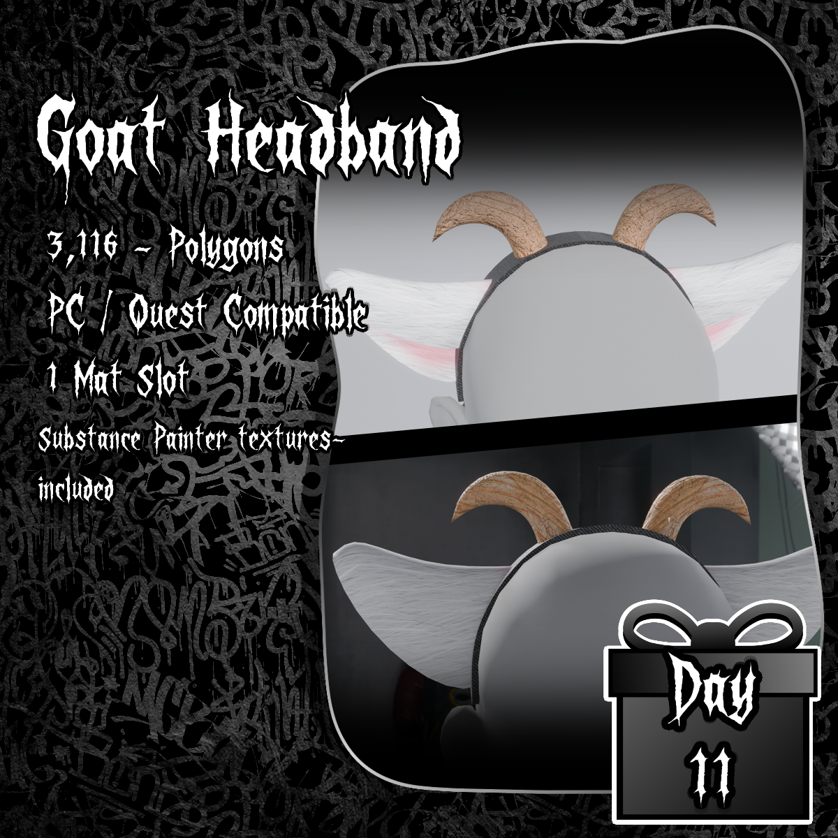 ⛧Goat Headband ⛧ Advent Calendar FREE